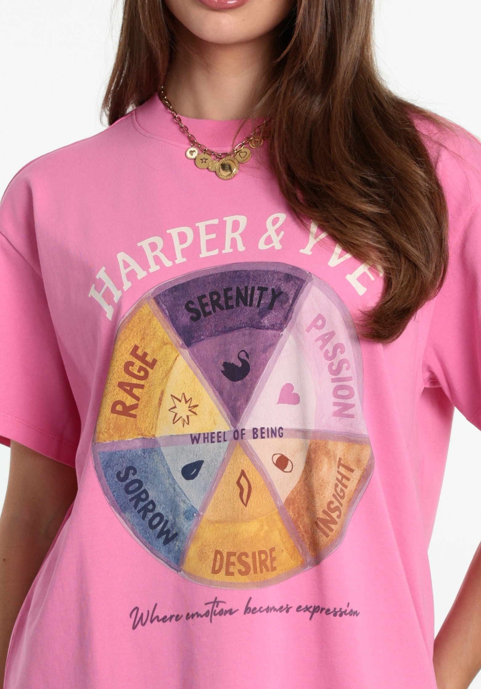 Harper & Yve T-shirt Wheel AW6Y302 Rose