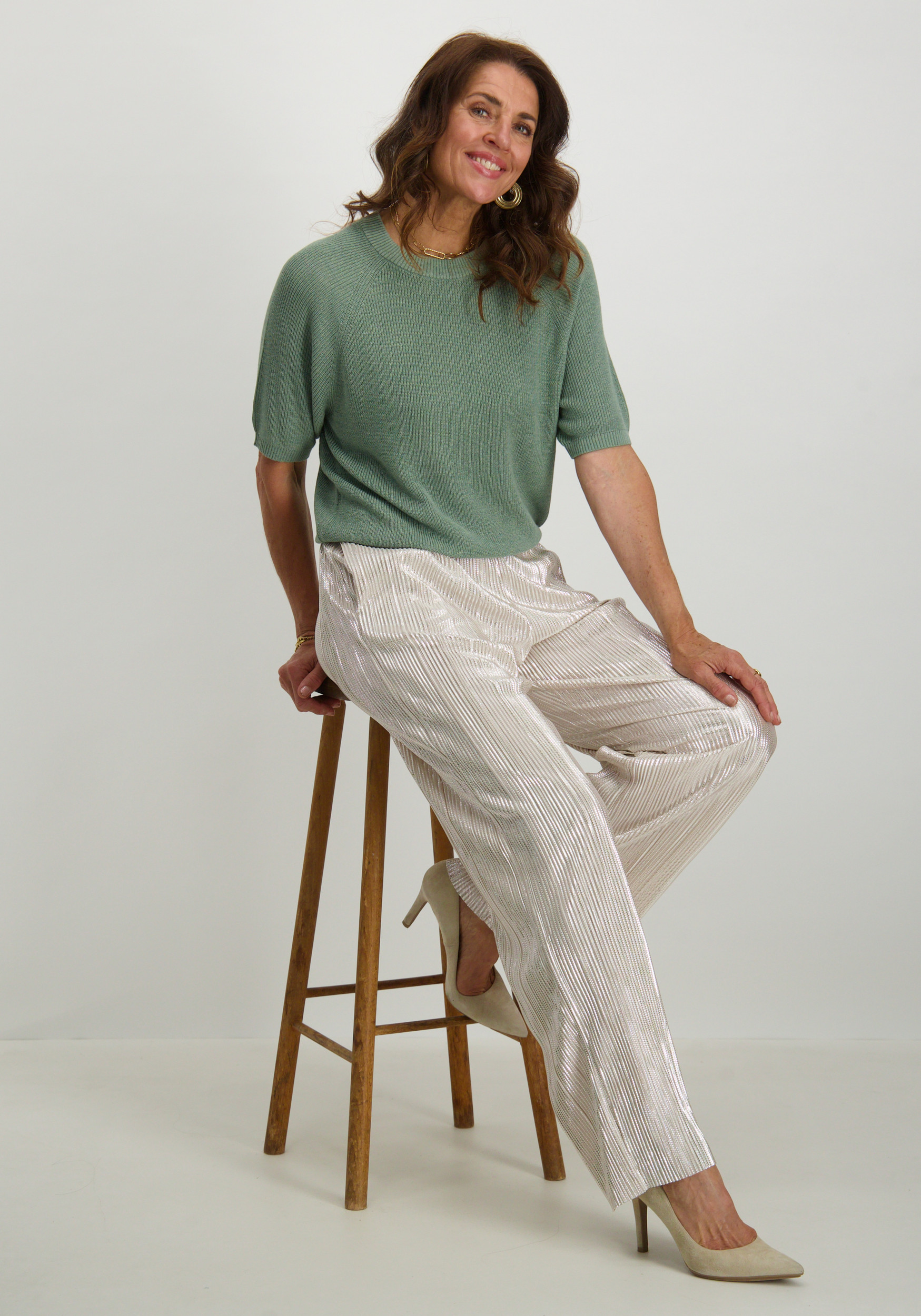 Vero moda Broek Duvi 10329787 Zilver