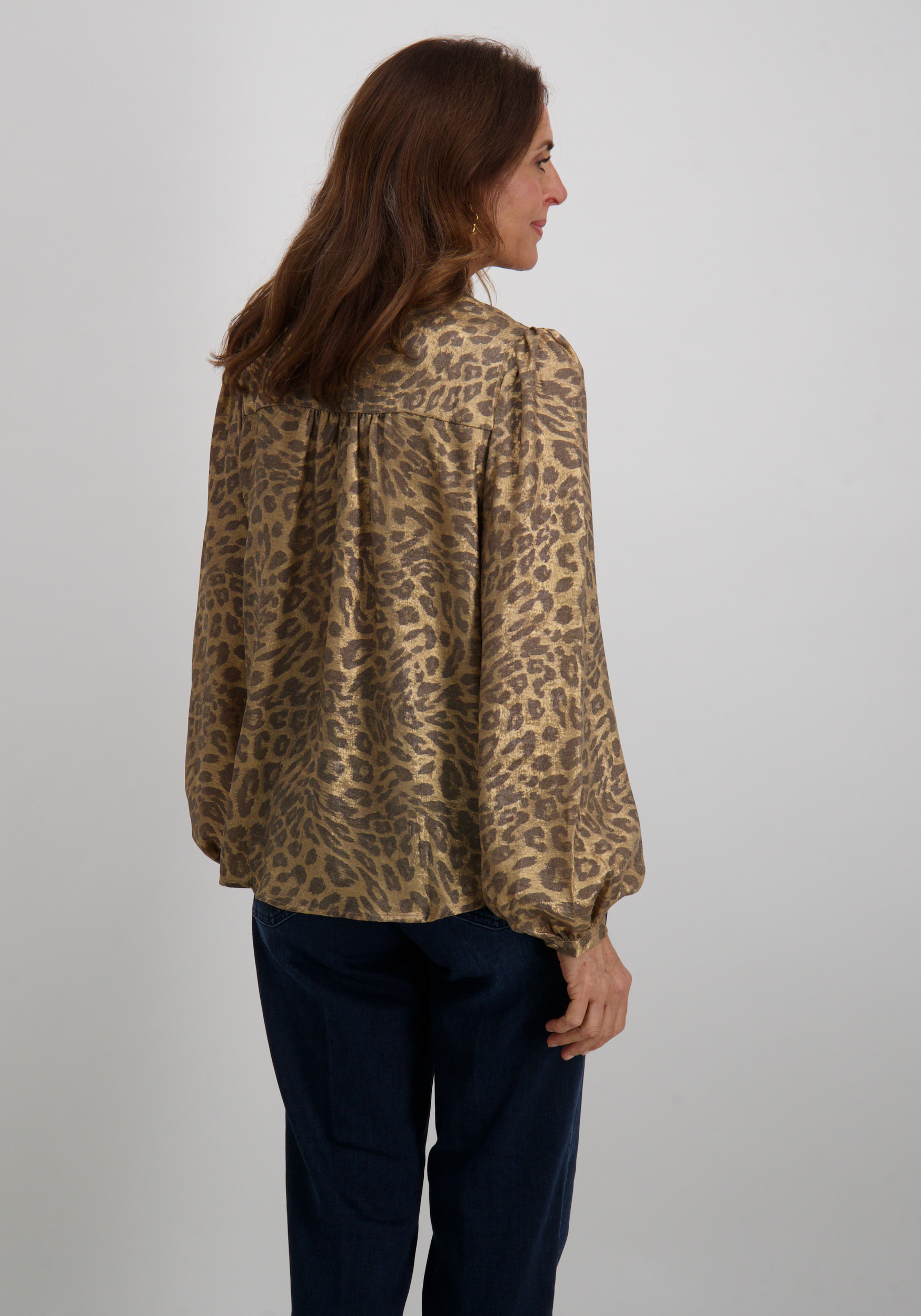 Geisha Blouse leopard 53869-14 Goud