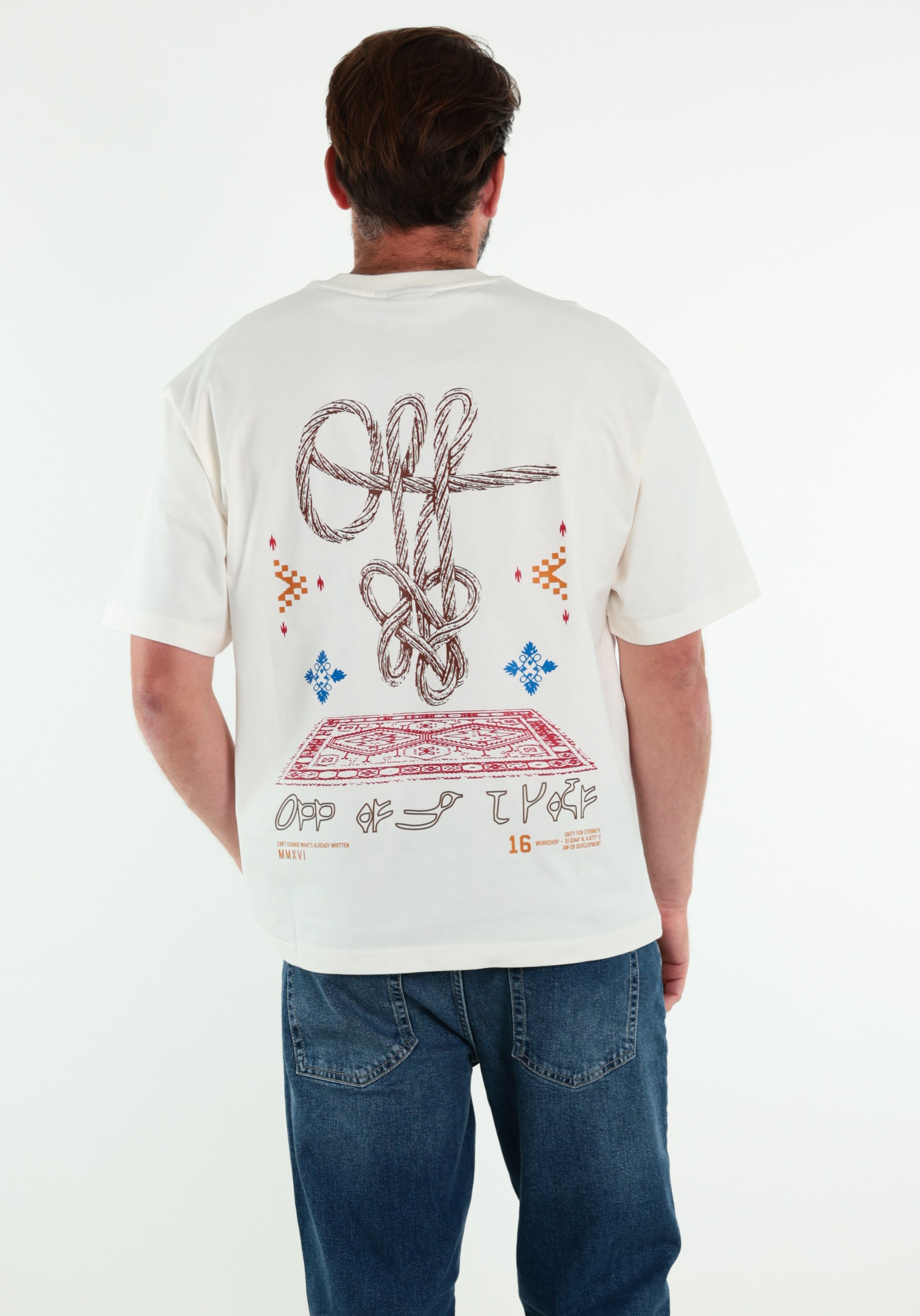 Off The Pitch T-shirt Tied Roots OTP263030 Wolwit-ecru