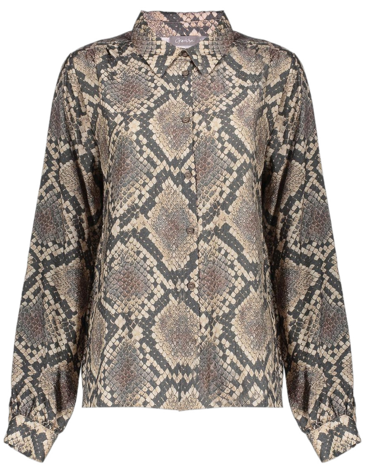 Geisha Blouse Animal 53644-20 Zwart