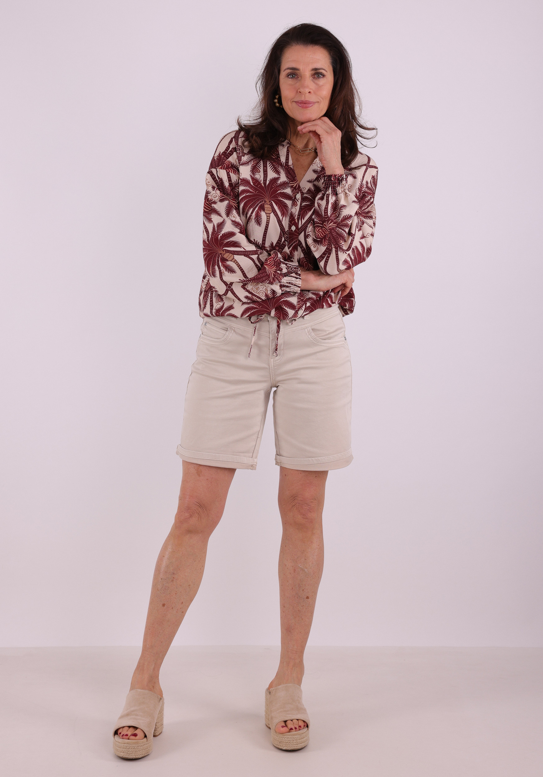 Red Button Korte broek relaxed  SRB4930 Beige