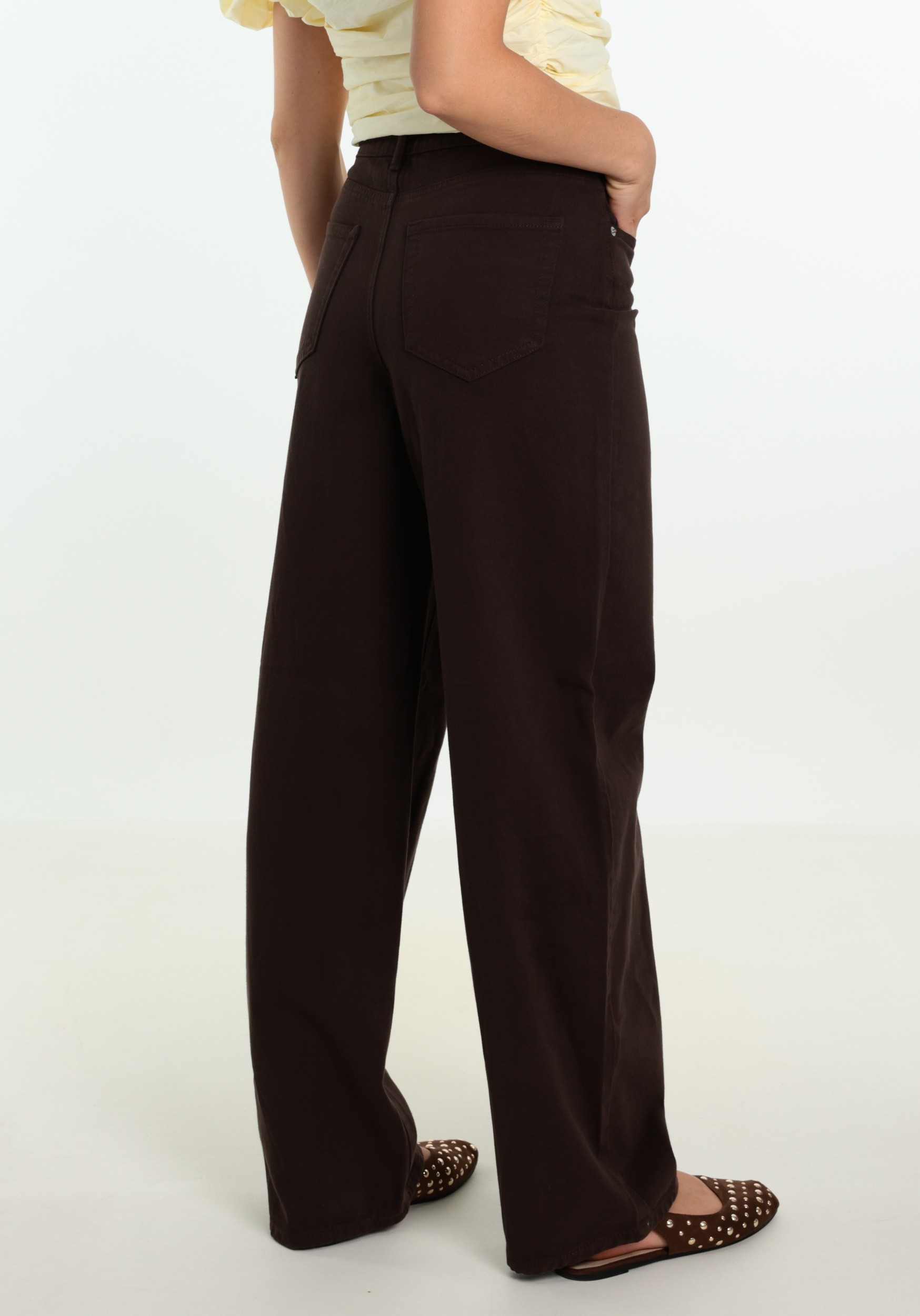 ONLY Broek Gianna 15370662 Donker bruin