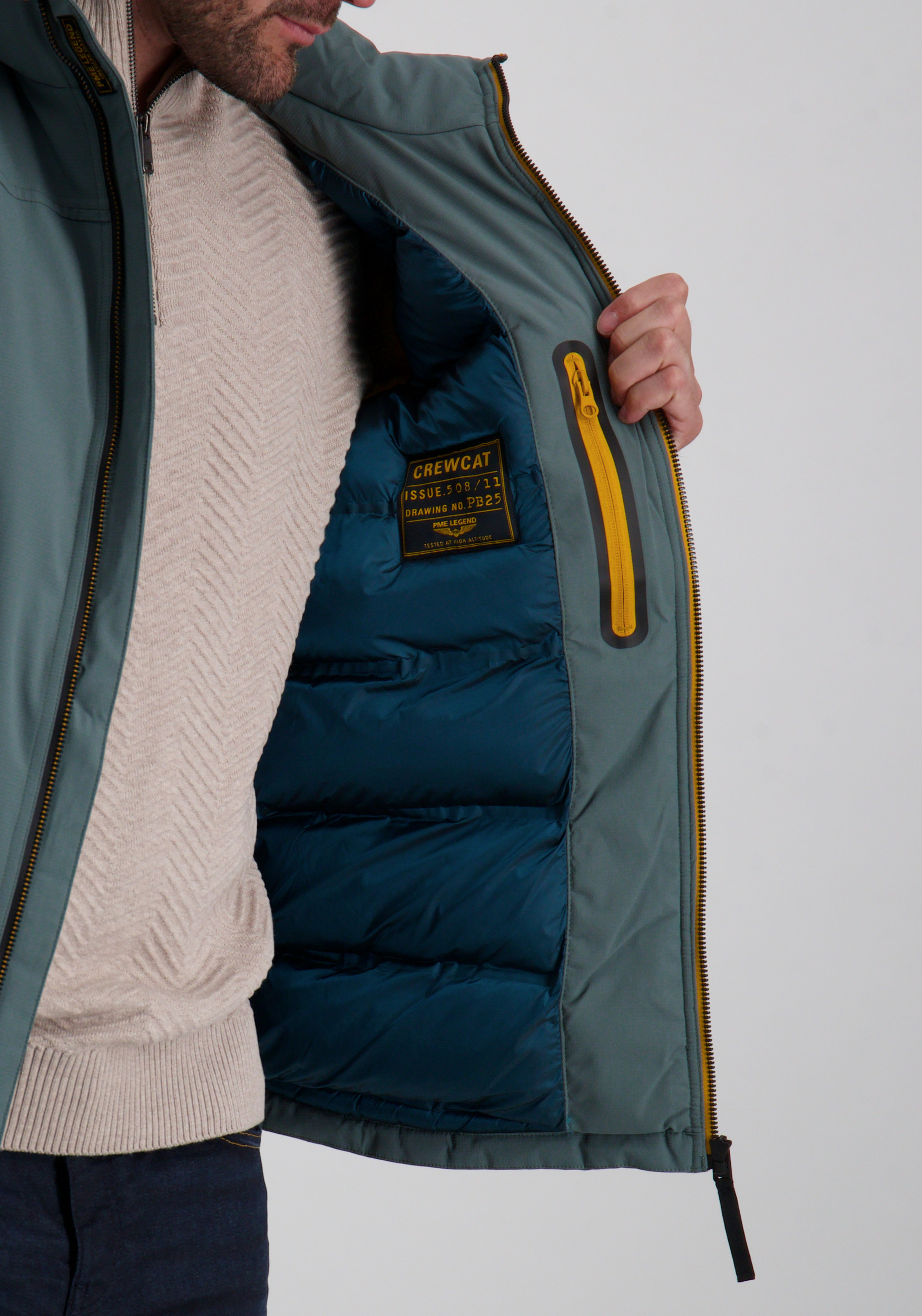 PME Legend Winterjas Crewcat PJA2508111 Midden groen