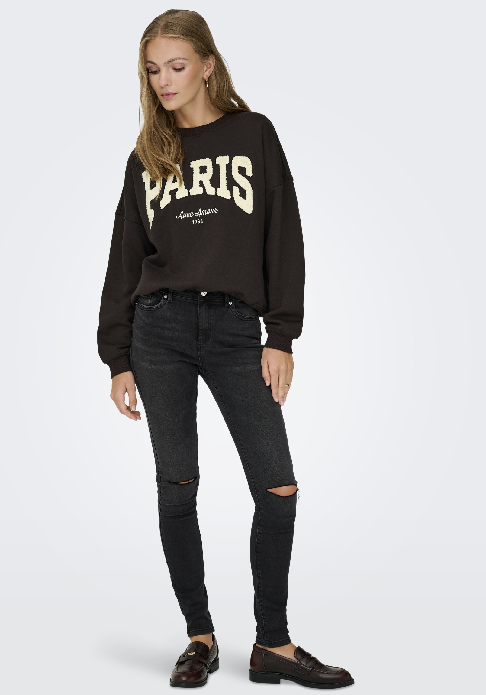 Jacqueline de jonge Sweater Mesa 15370526 Donker bruin