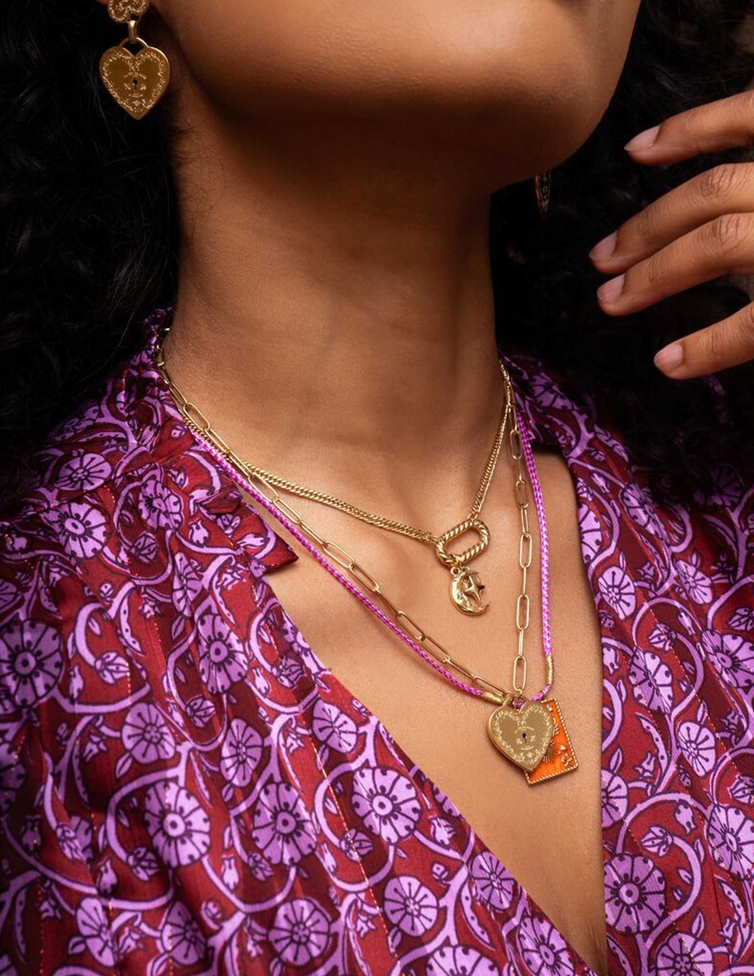 My Jewellery Mystic ketting met kleine bedels MJ09426 Goud