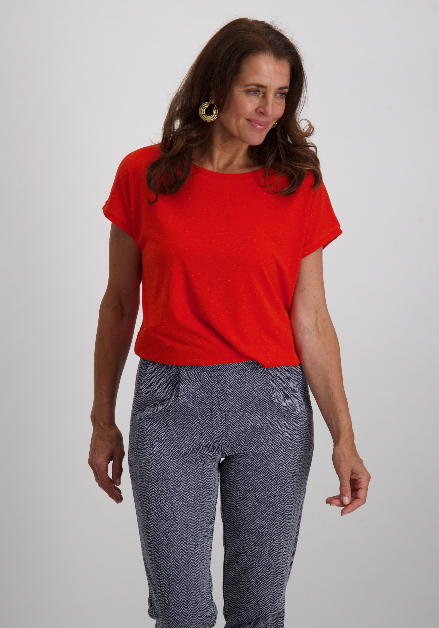 Ichi T-shirt Rebel  20109945 Rood