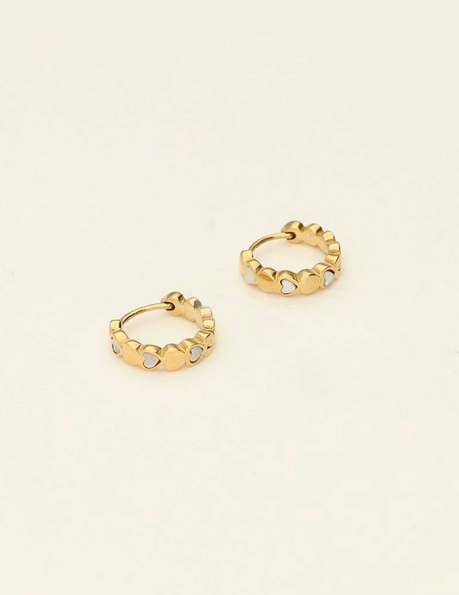 My Jewellery Oorringen met hartjes MJ09210 Goud