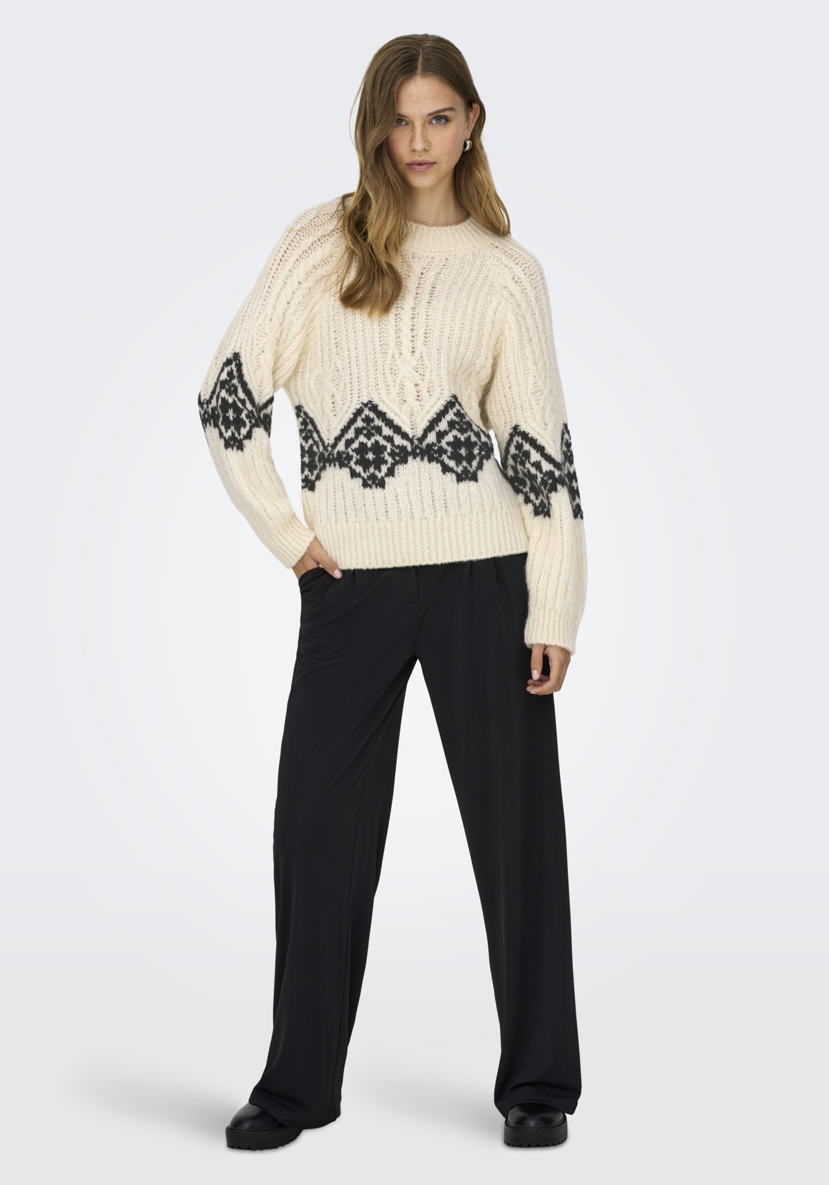 JDY Trui Naomi 15355486 Wolwit-ecru