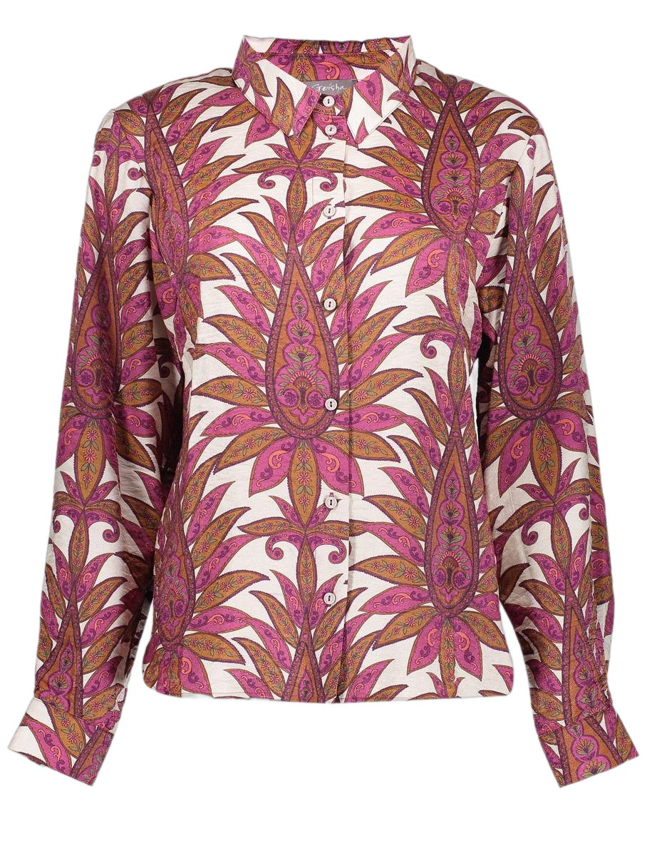 Geisha Blouse all-over print 53913-20 Wolwit-ecru