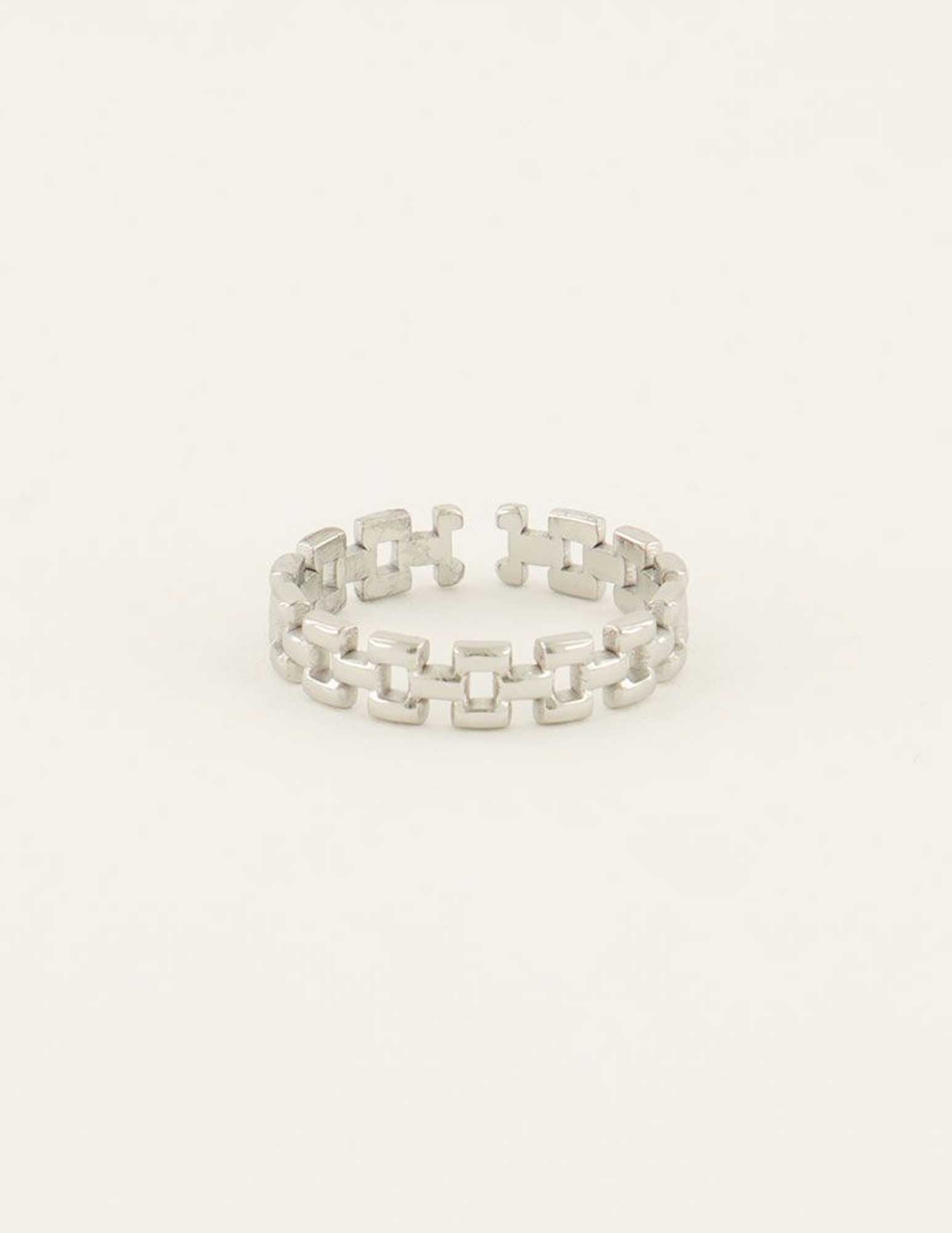 My Jewellery Ring met open schakels MJ07685 Zilver