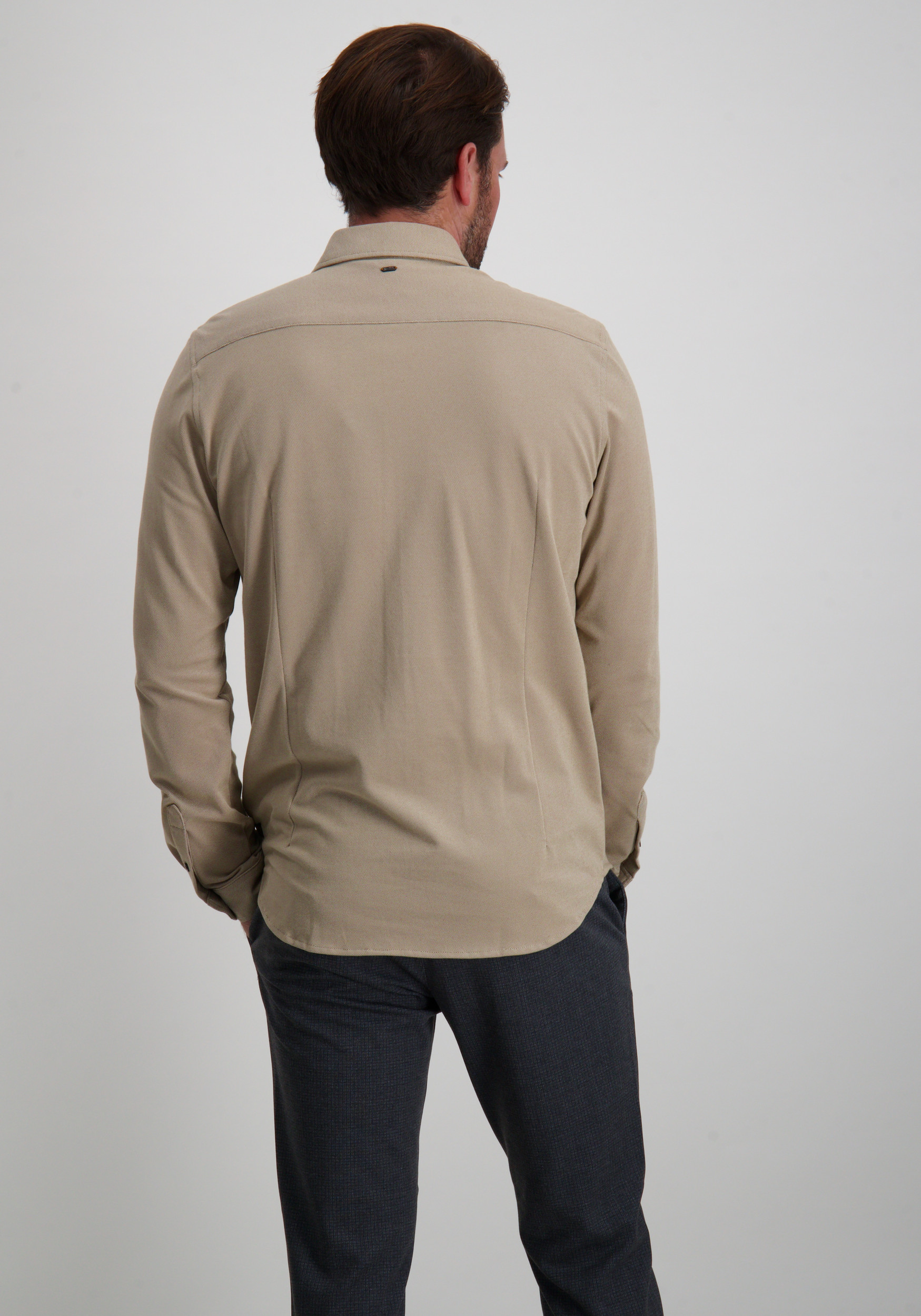 Petrol Overhemd M-3050-SIL402 Licht bruin