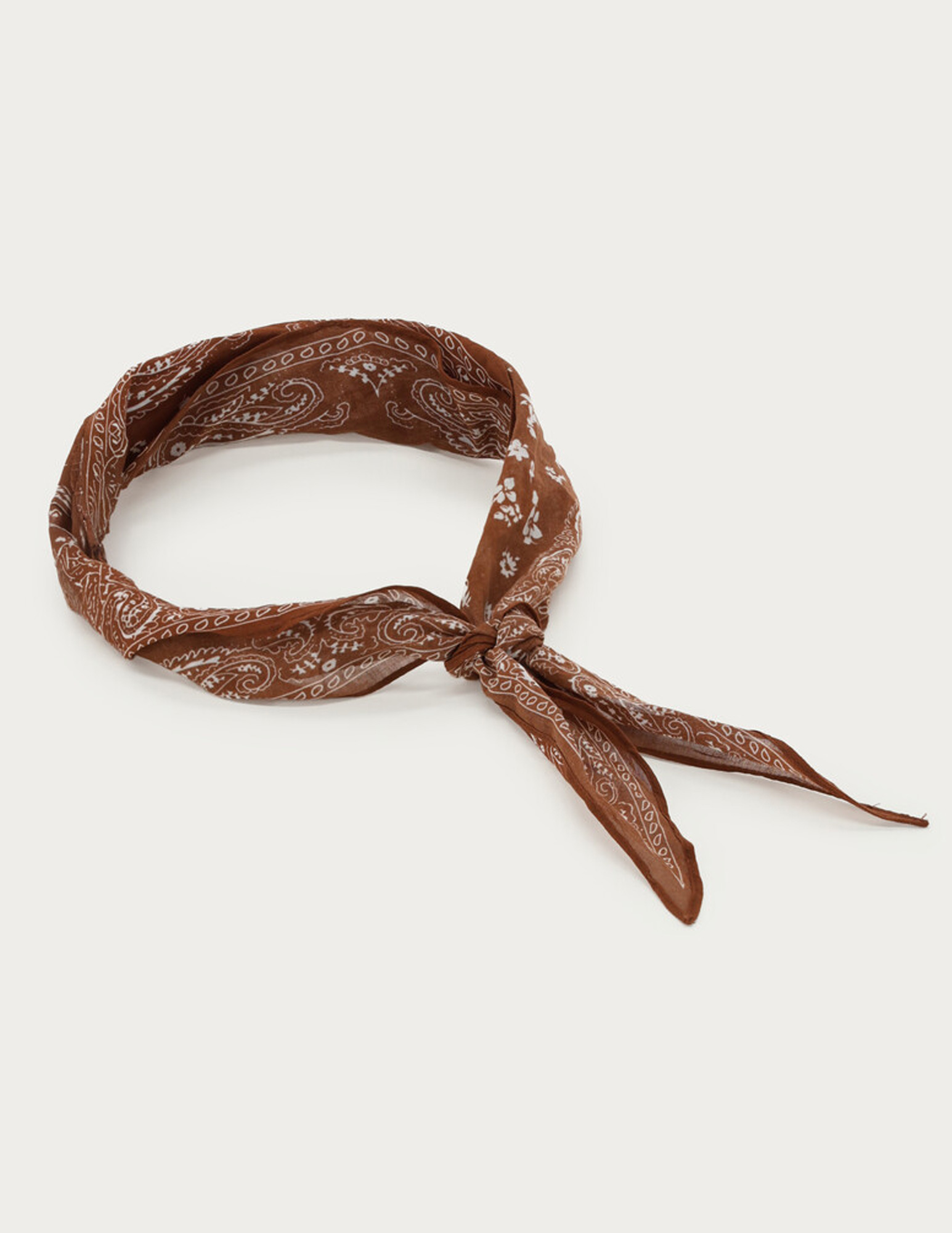 My Jewellery Bruine sjaal met bandana print MJ14510 Bruin