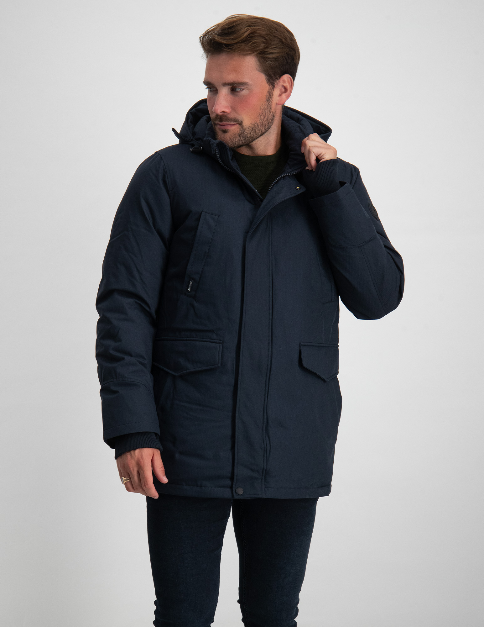 AIRFORCE Winterjas slimfit parka HRM0486 Donker blauw