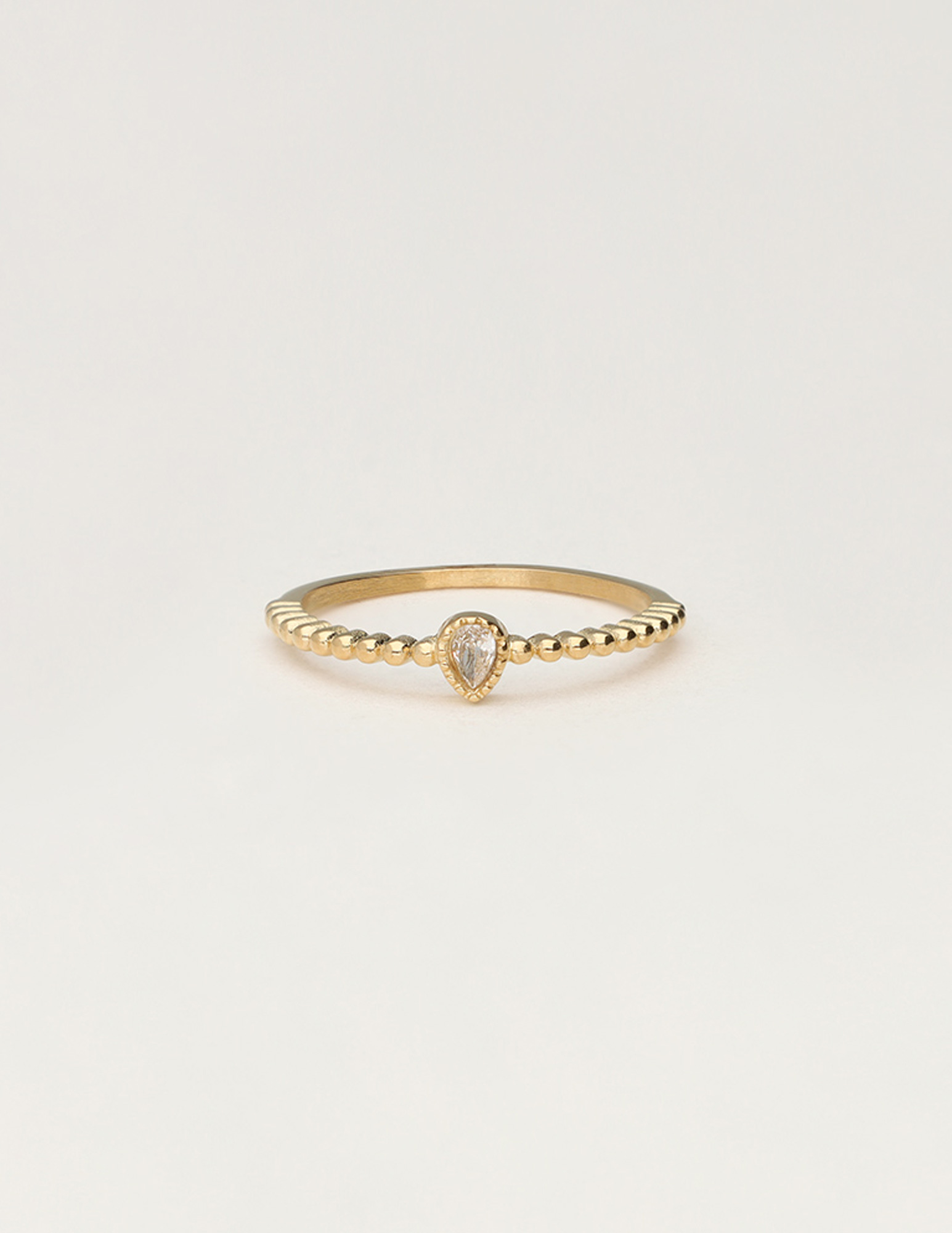 My Jewellery Starry ring met strass steen MJ12021 Goud