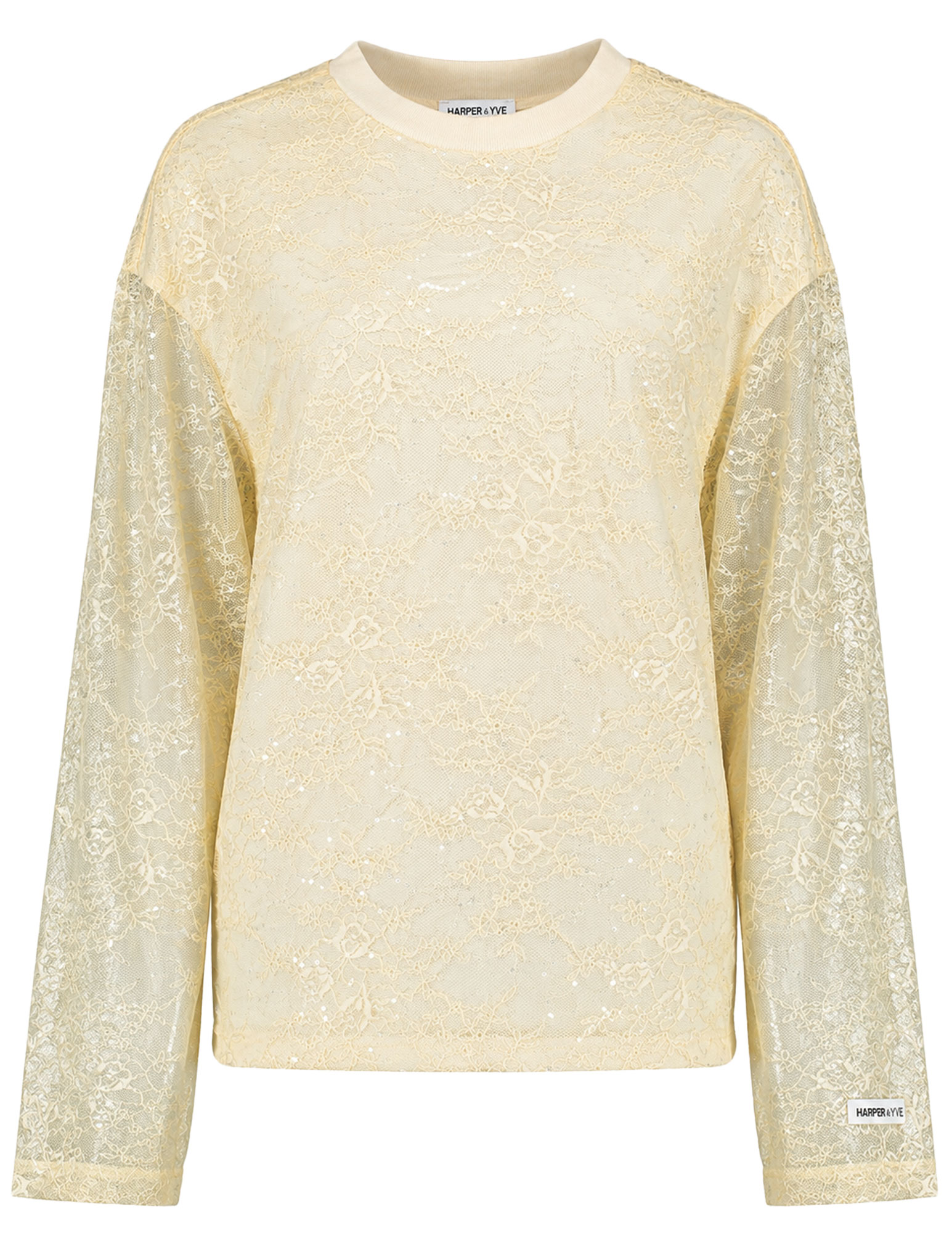 Harper & Yve T-shirt Elana AW6P615 Licht geel