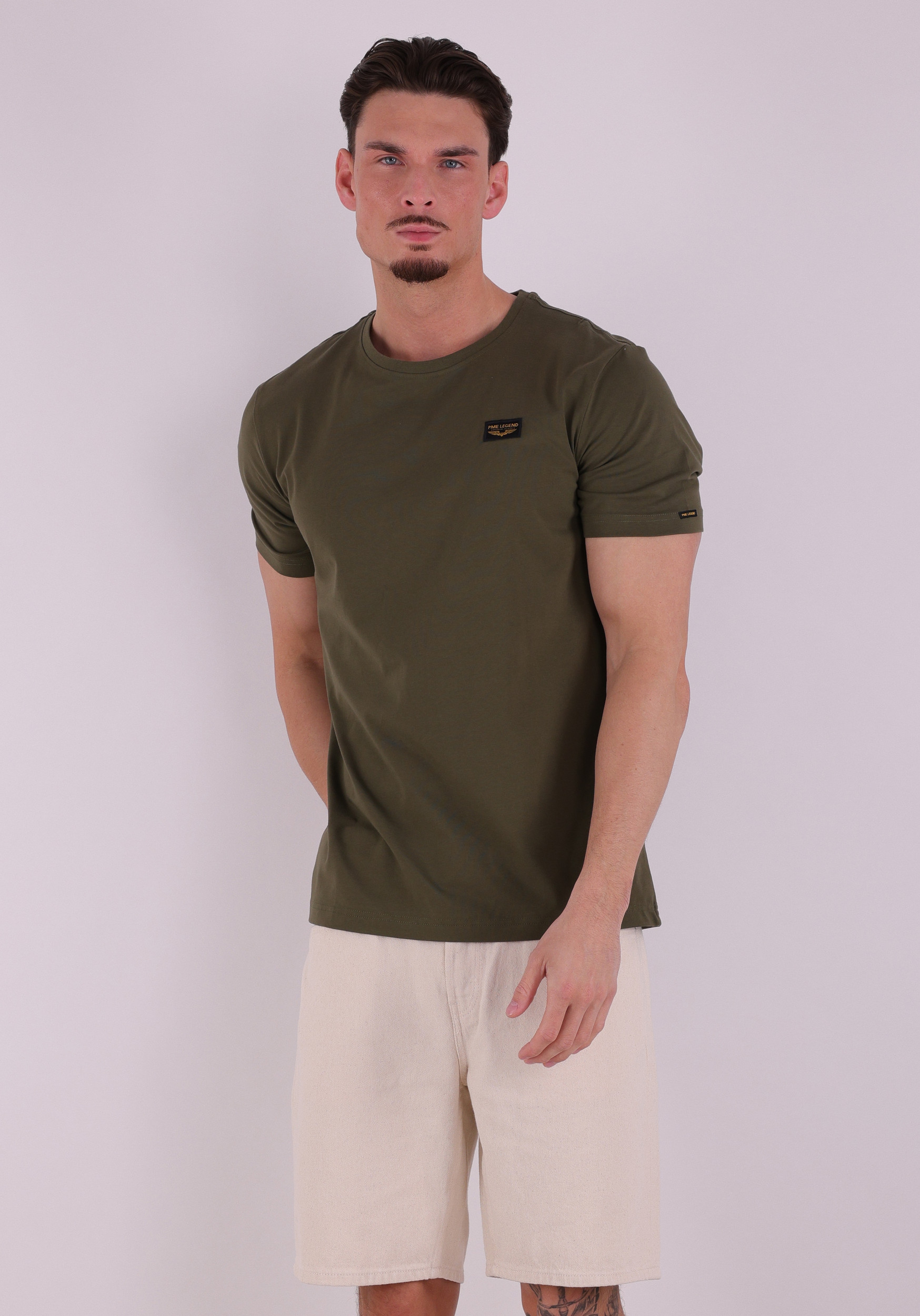 PME Legend T-shirt American classic PTSS2602599 Midden groen