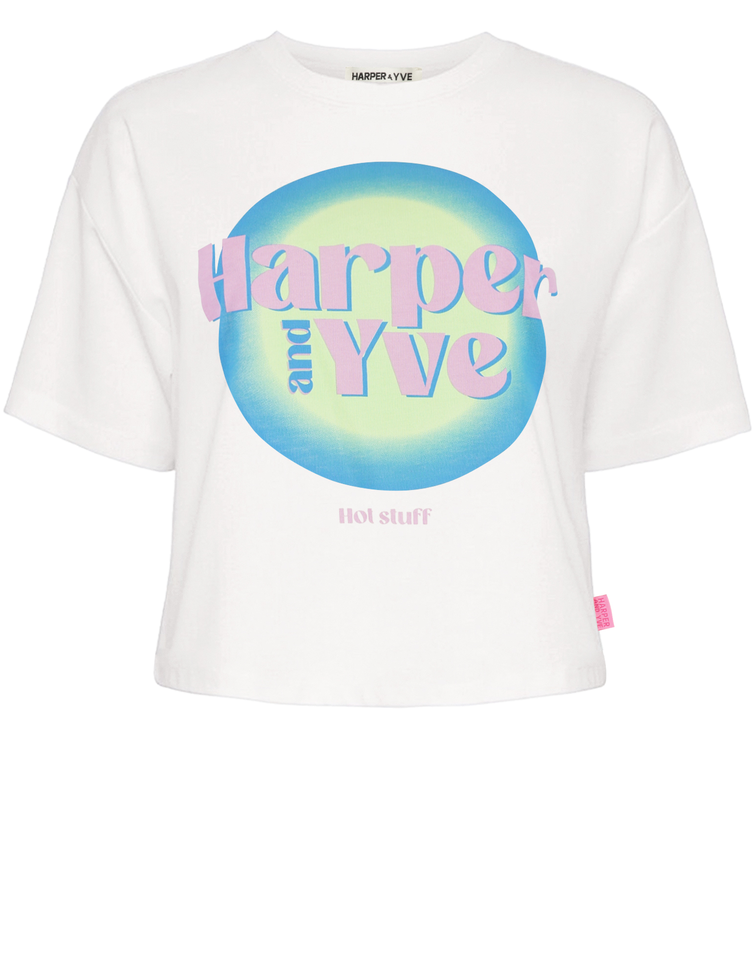Harper & Yve T-shirt cropped Hotstuff SS25Y308 Ecru