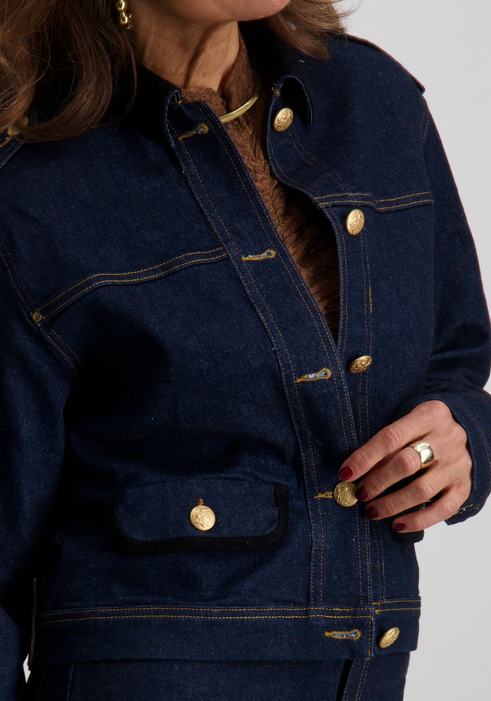 Aaiko BV Jacket Danny Denim CO 563 Donker blauw