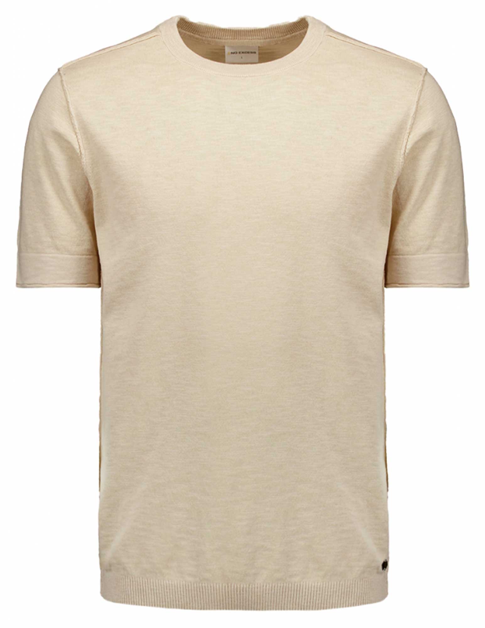 No Excess T-shirt fijn gebreid 24210452 Zand