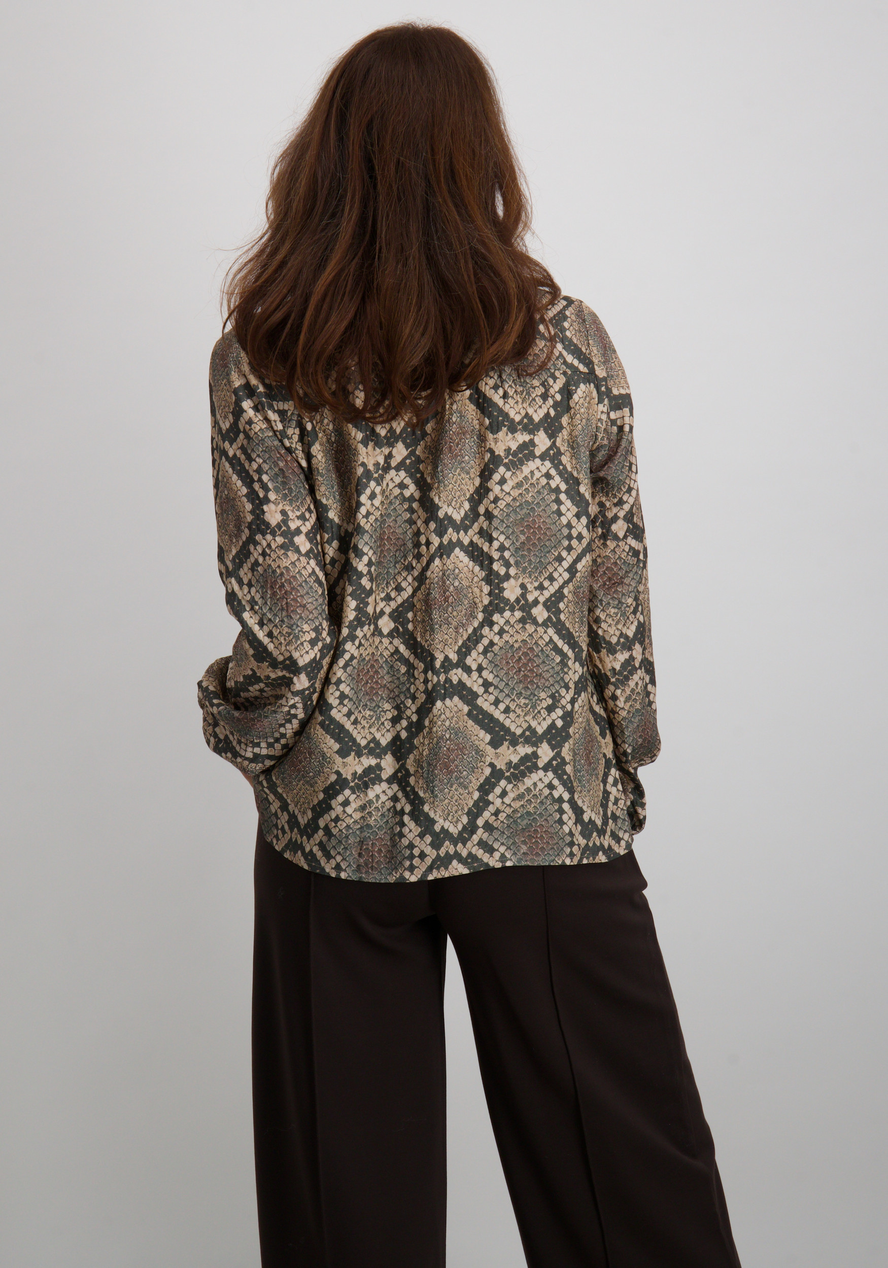 Geisha Blouse Animal 53644-20 Zwart