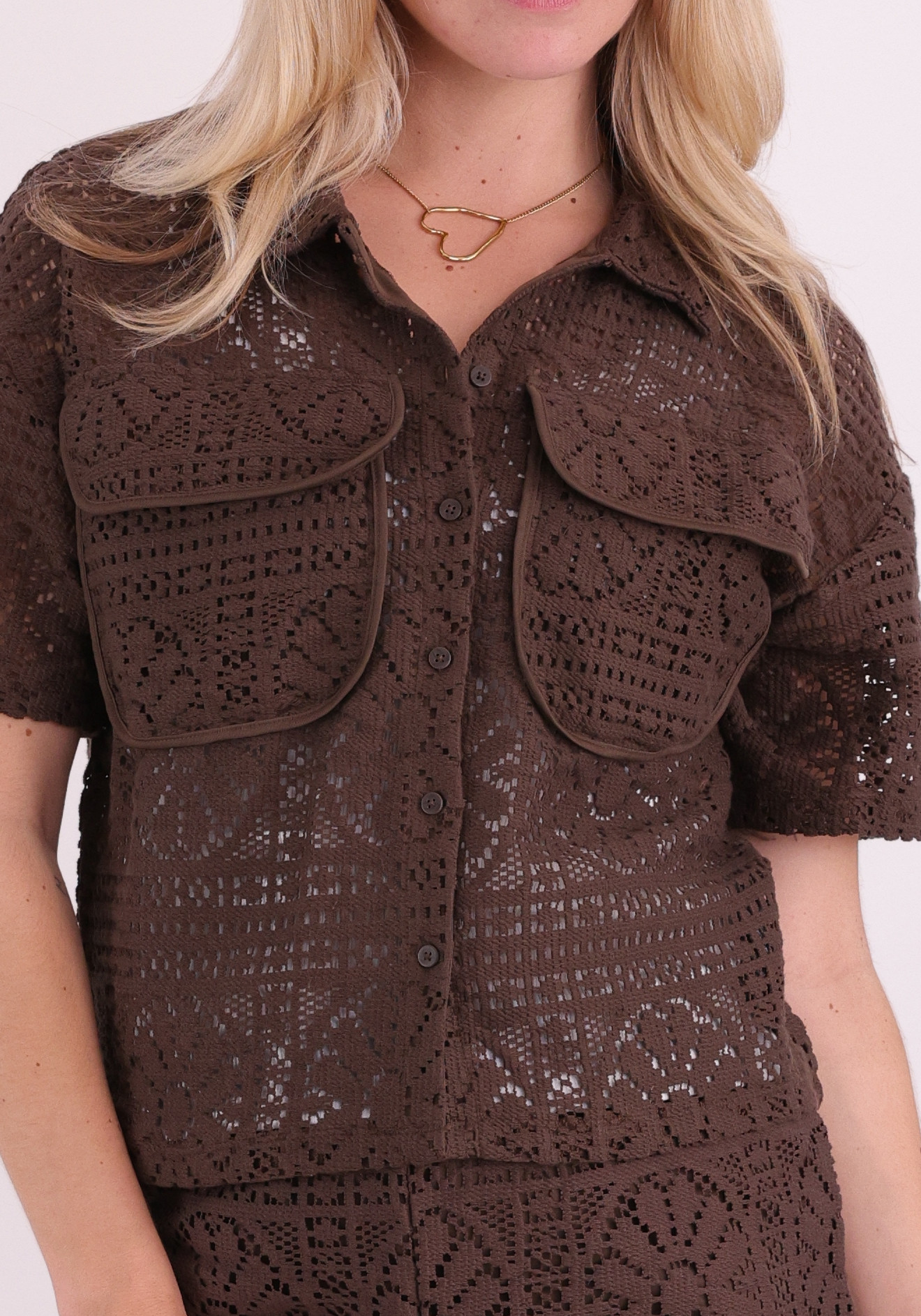 Vila Blouse Merinda 14114089 Bruin