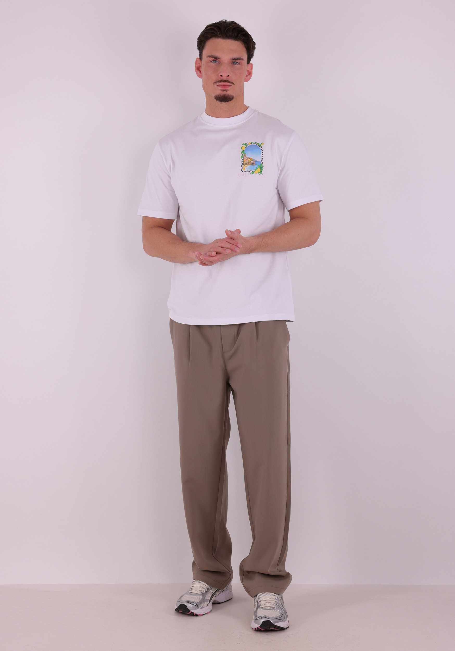 Malelions T-shirt Amalfi Window MMB30026045 Wit