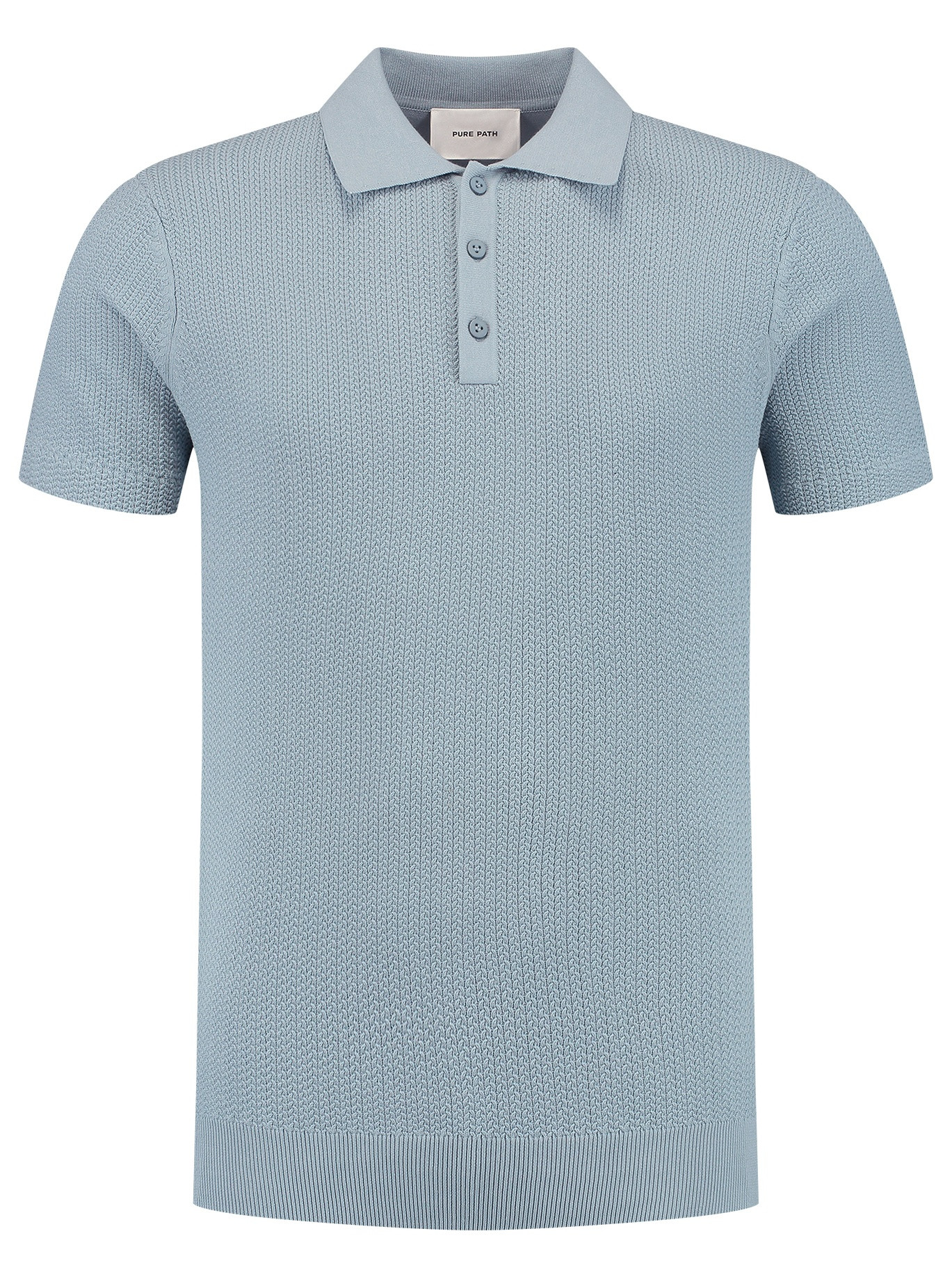 Pure White Polo 25010815 Blauw