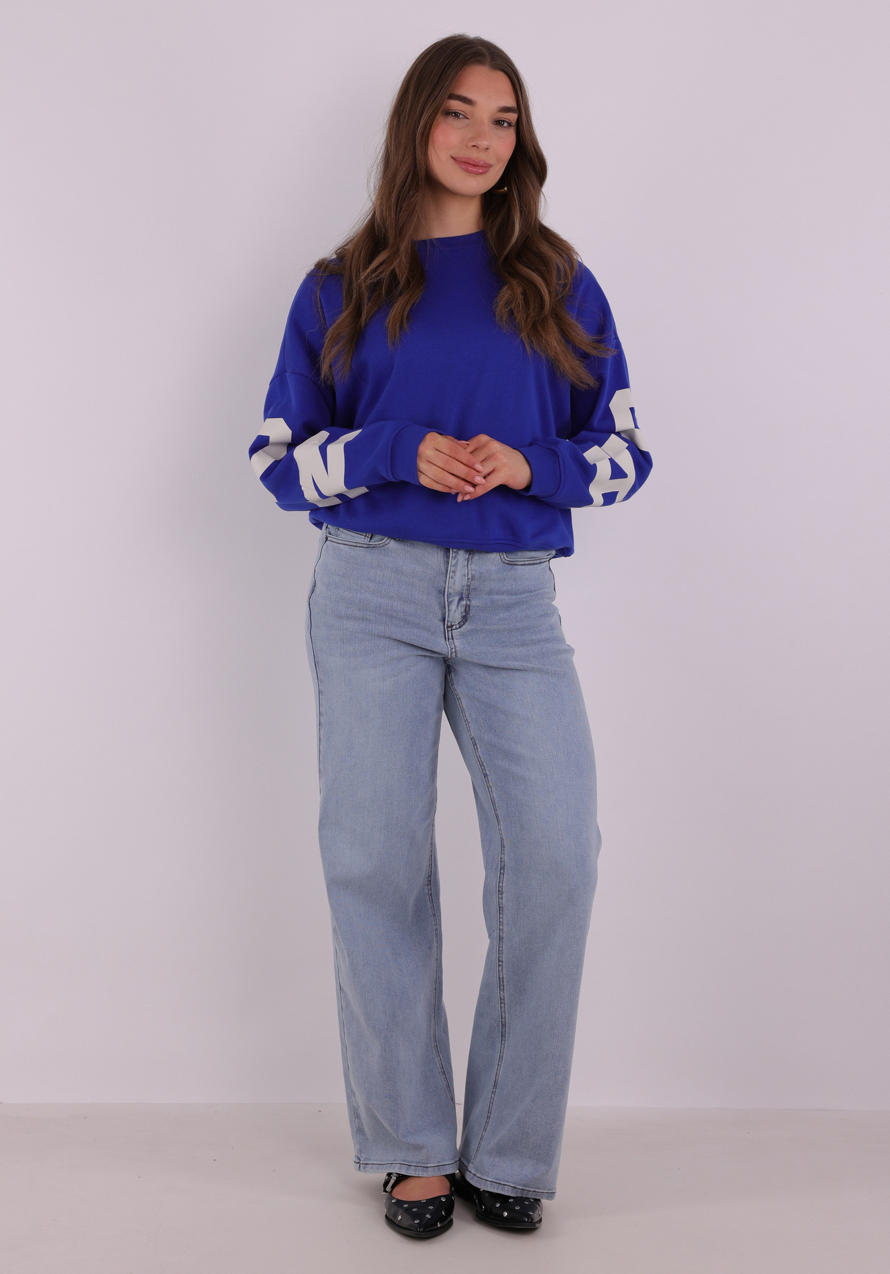 ONLY Sweater backprint 15356793 Blauw