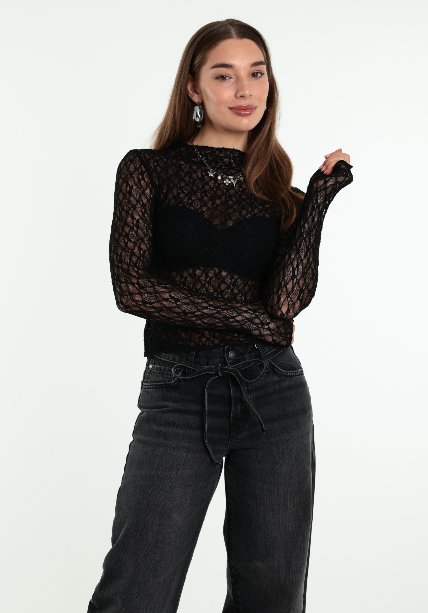 BELIEVE Top Lace B-92120-TOP Zwart