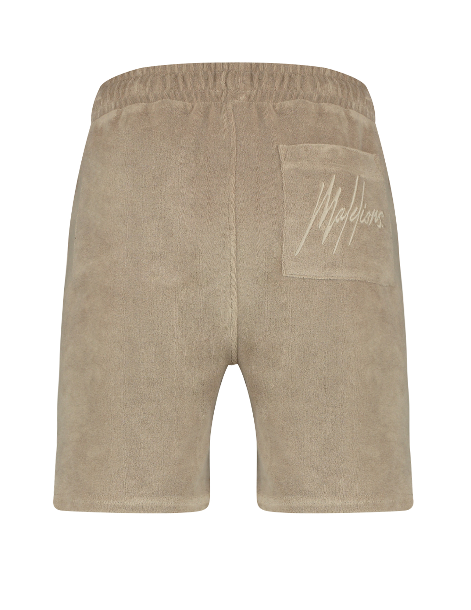 Malelions Short Signature Towweling MM3-SS25-26 Taupe