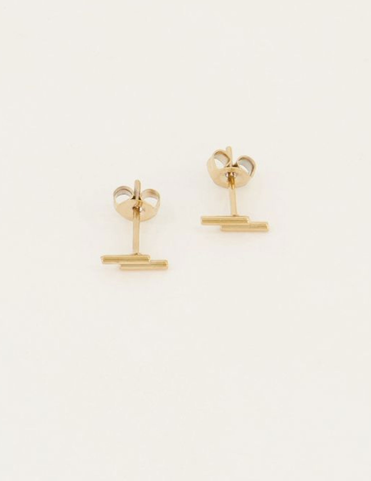 My Jewellery Studs dubbel staafjes MJ04760 Goud