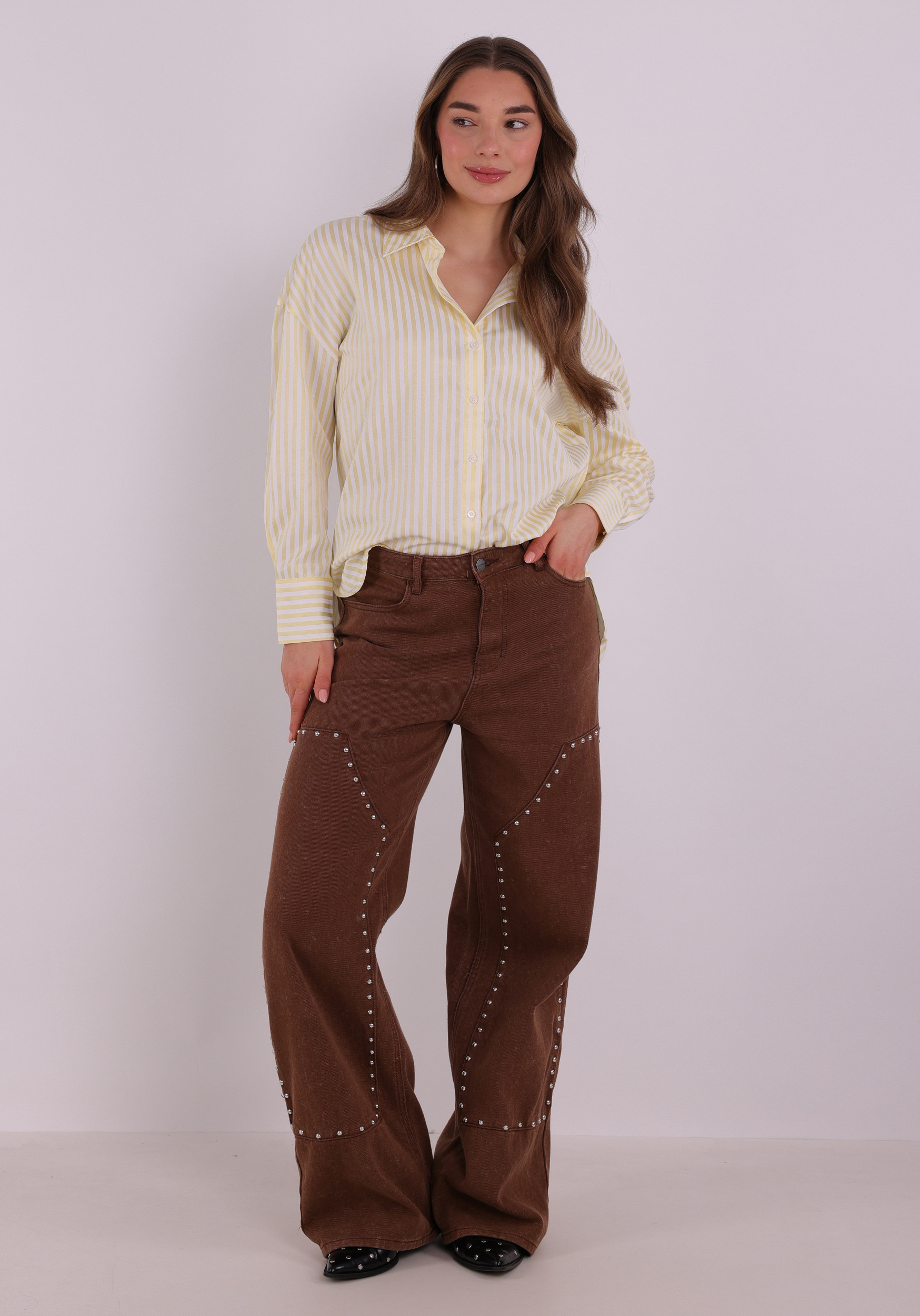 Jacqueline de jonge Blouse Vesper 15338857 Licht geel