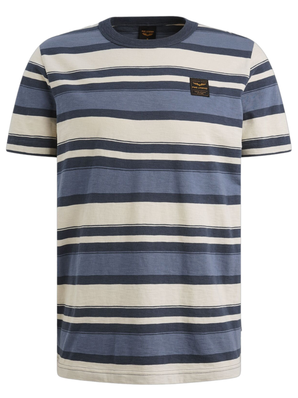 PME Legend T-shirt gestreept PTSS2603589 Blauw