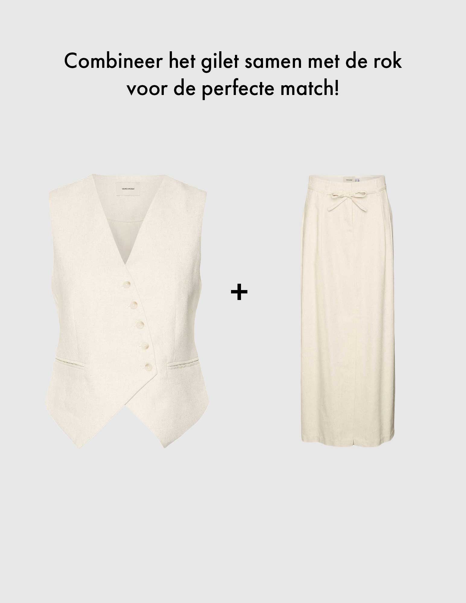 Vero moda Rok Florence 10306699 Ecru