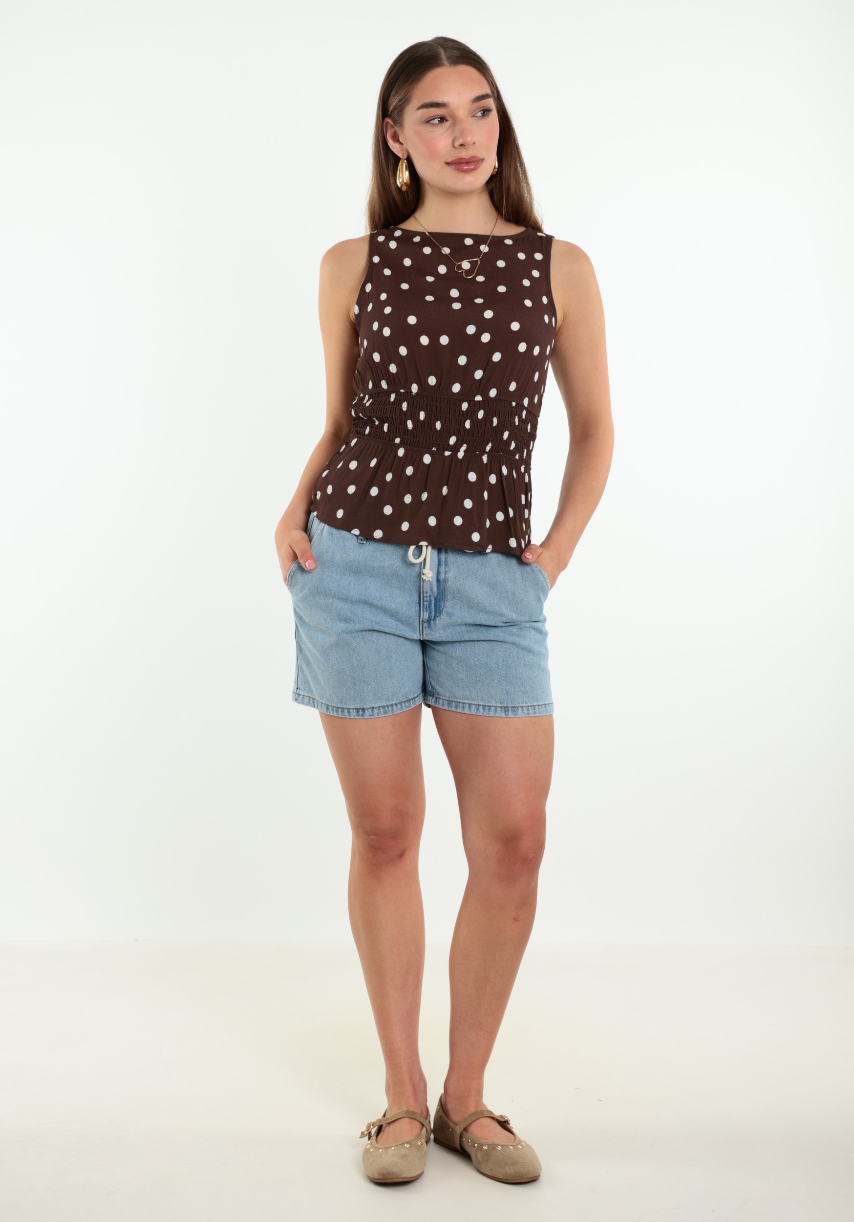 VERO MODA Top Elisa 10347963 Donker bruin