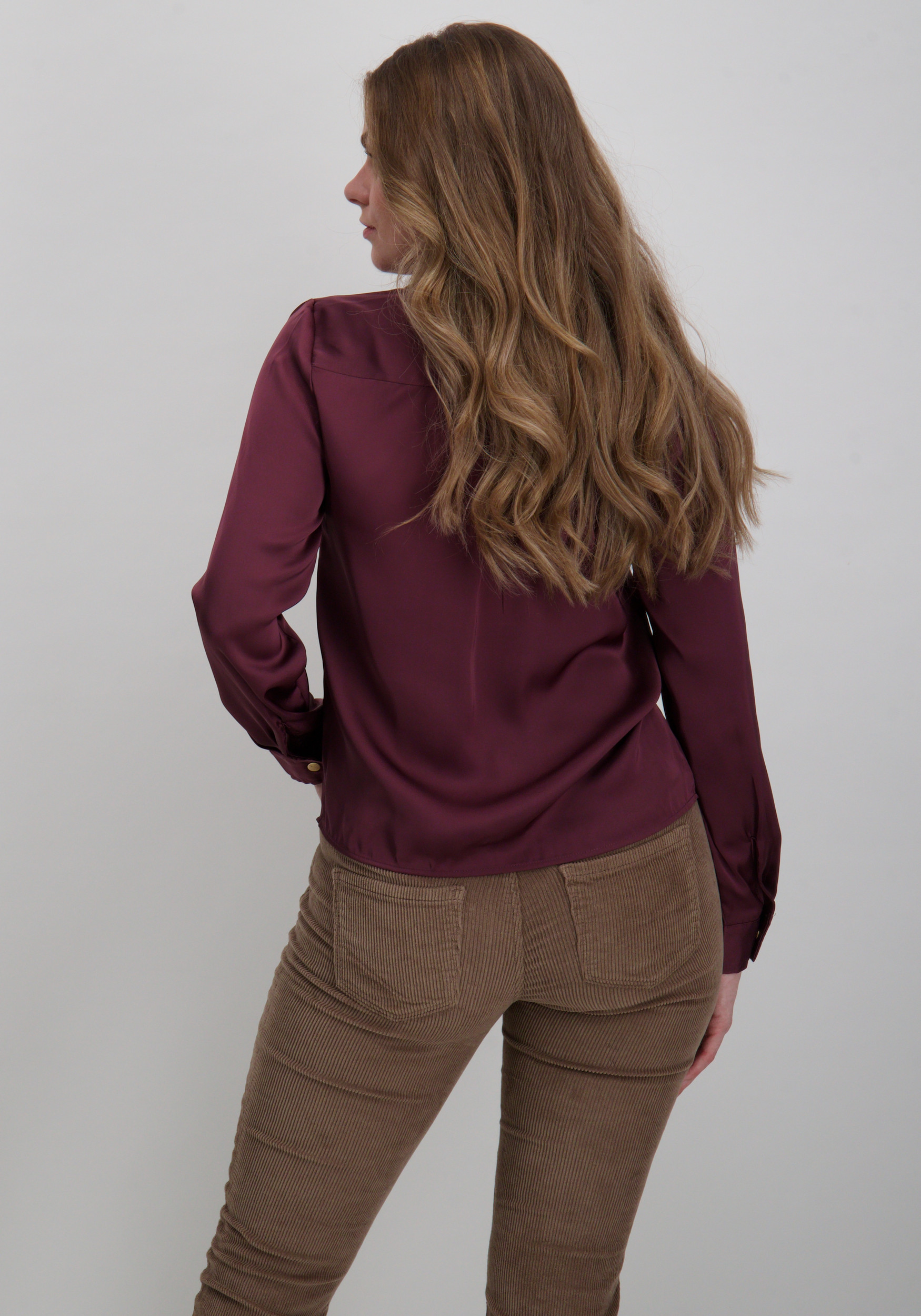 Only Blouse Zora satin 15356386 Bordeaux
