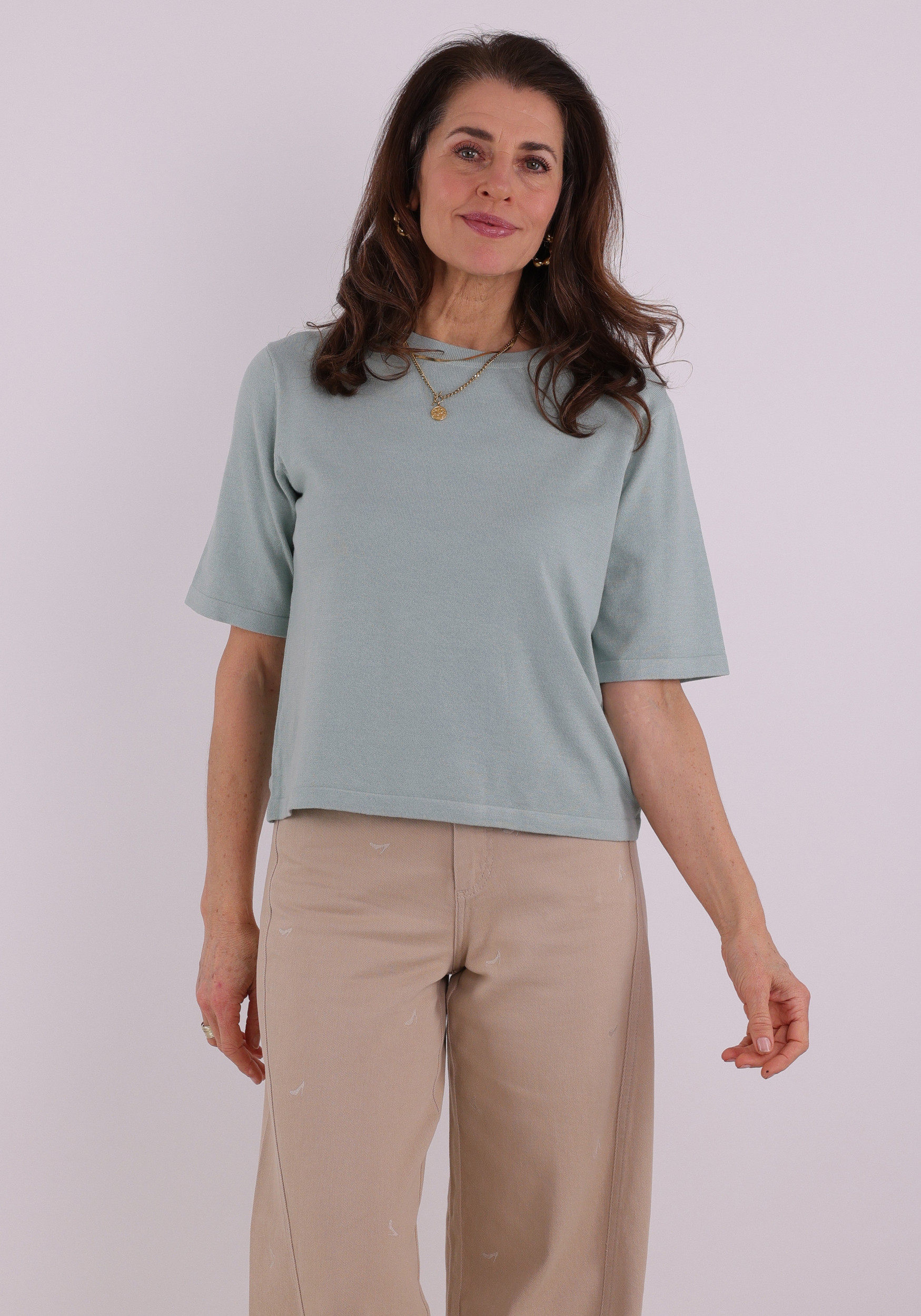 Vila T-shirt Malu 14112136 Licht blauw