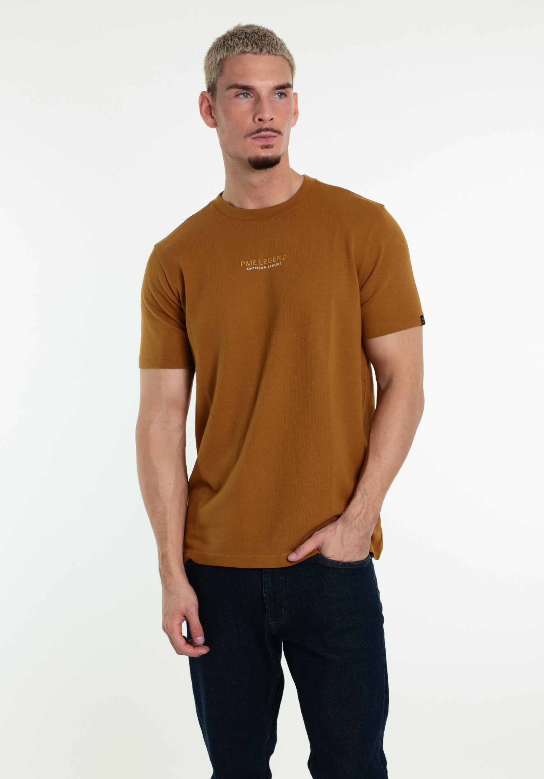 PME Legend T-shirt PTSS2608564 Licht bruin