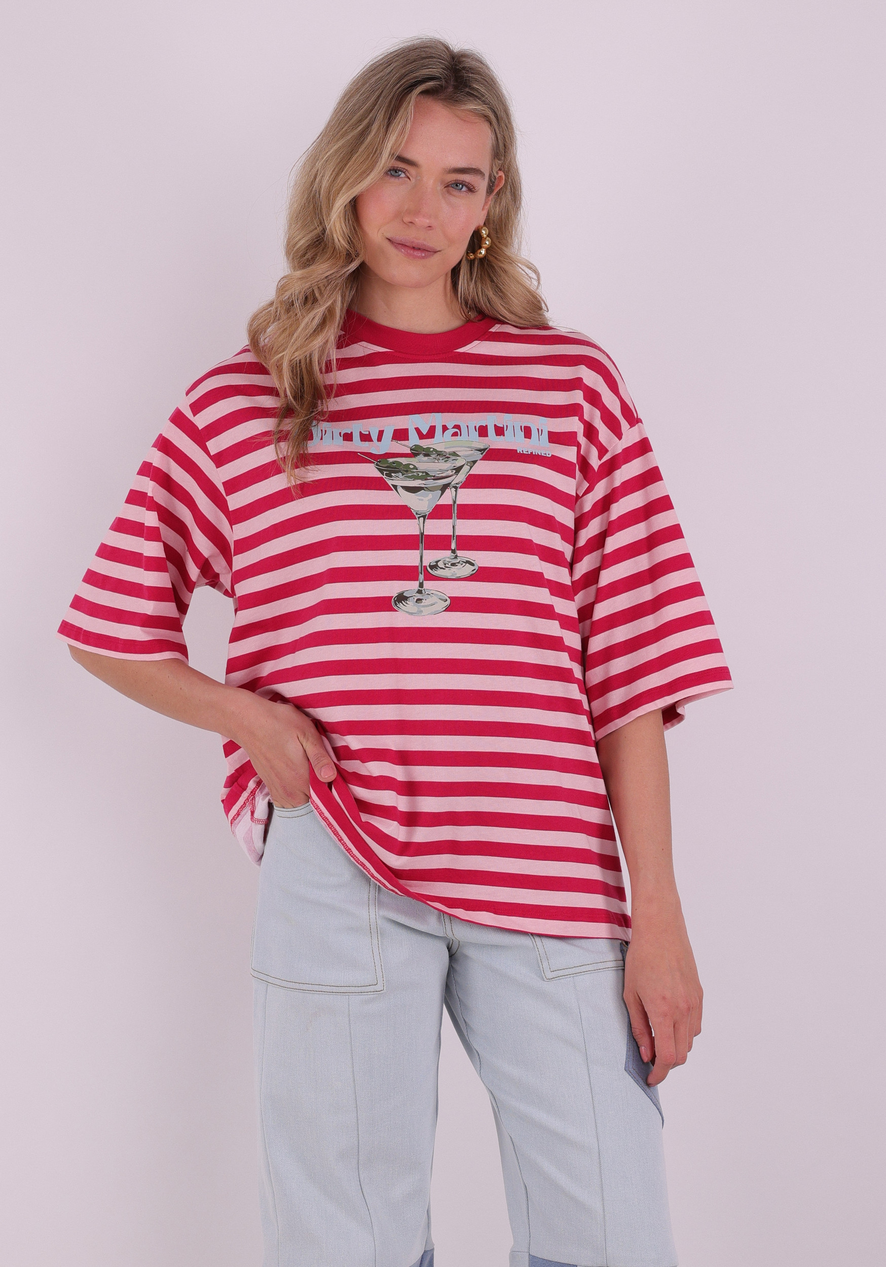 Refined Department T-shirt Loui R2603716981 Licht rose
