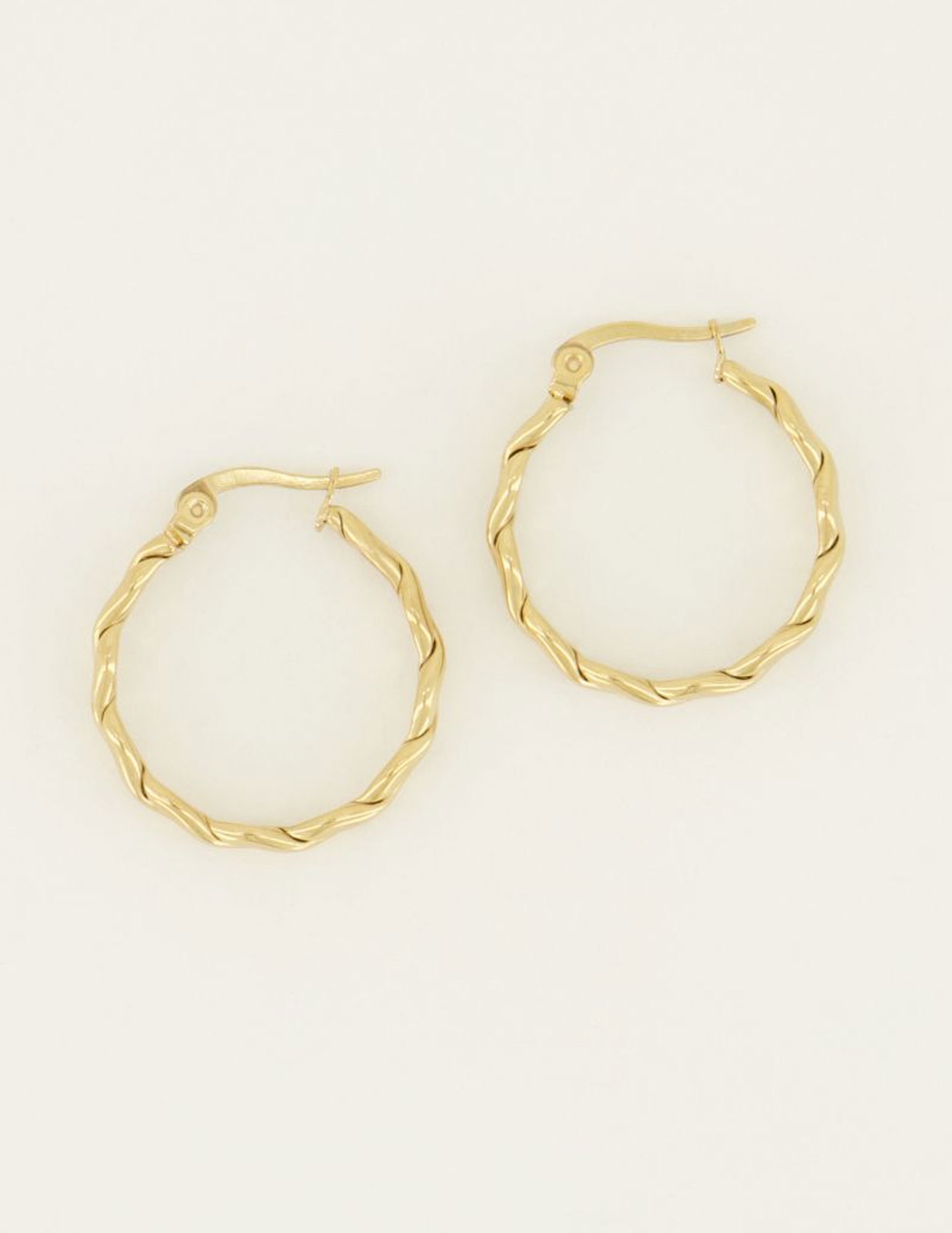 My Jewellery Oorringen rond touwpatroon MJ04358 Goud