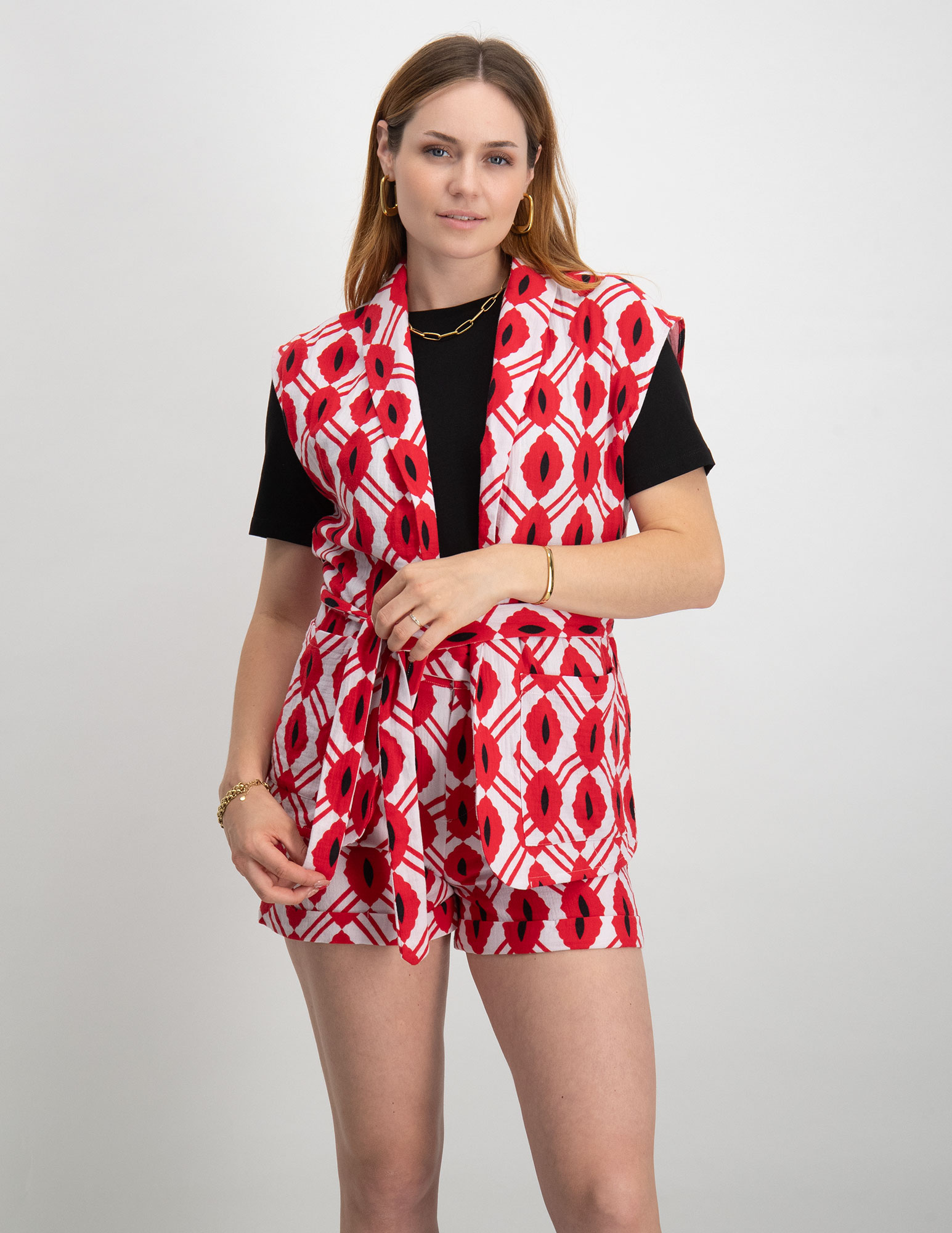 Only Gilet Thyra 15301586 Rood