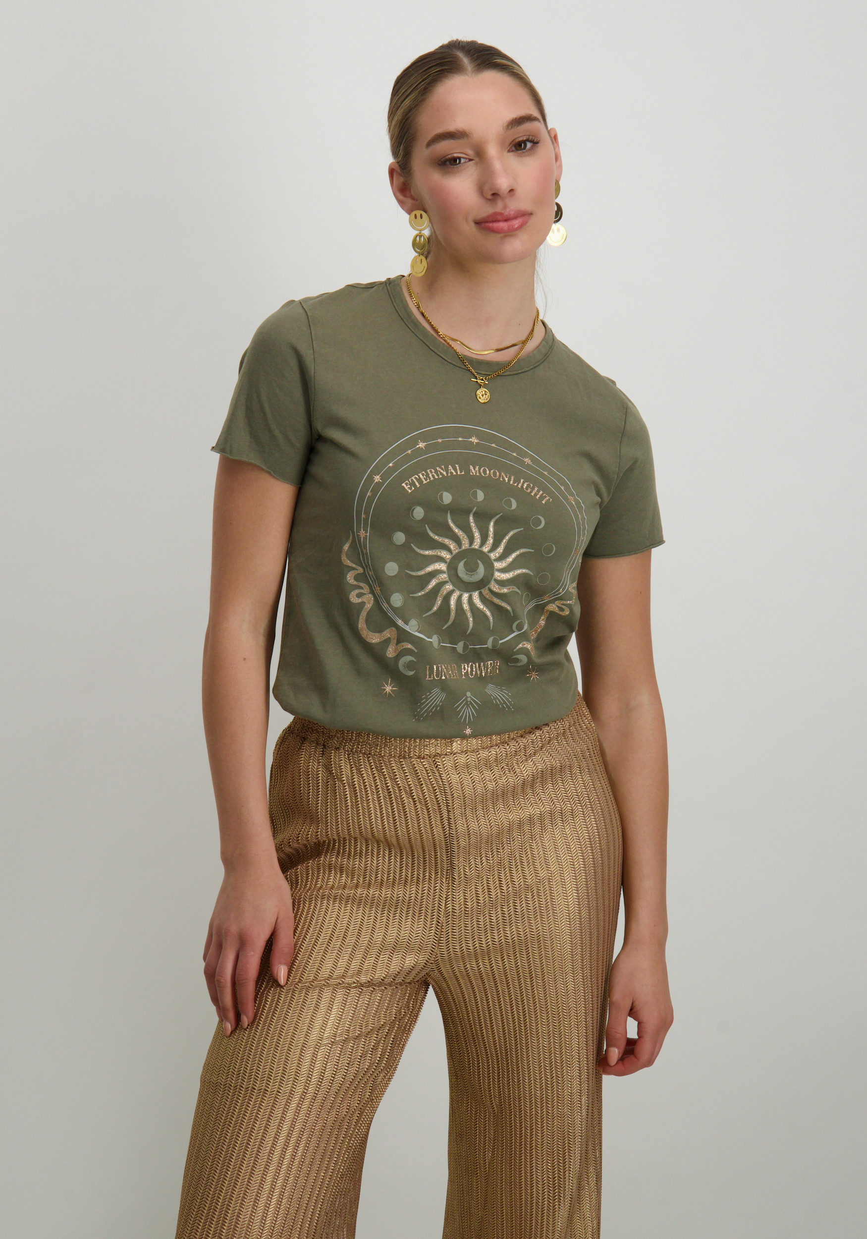Only T-shirt Lucy 15215721 Leger Groen