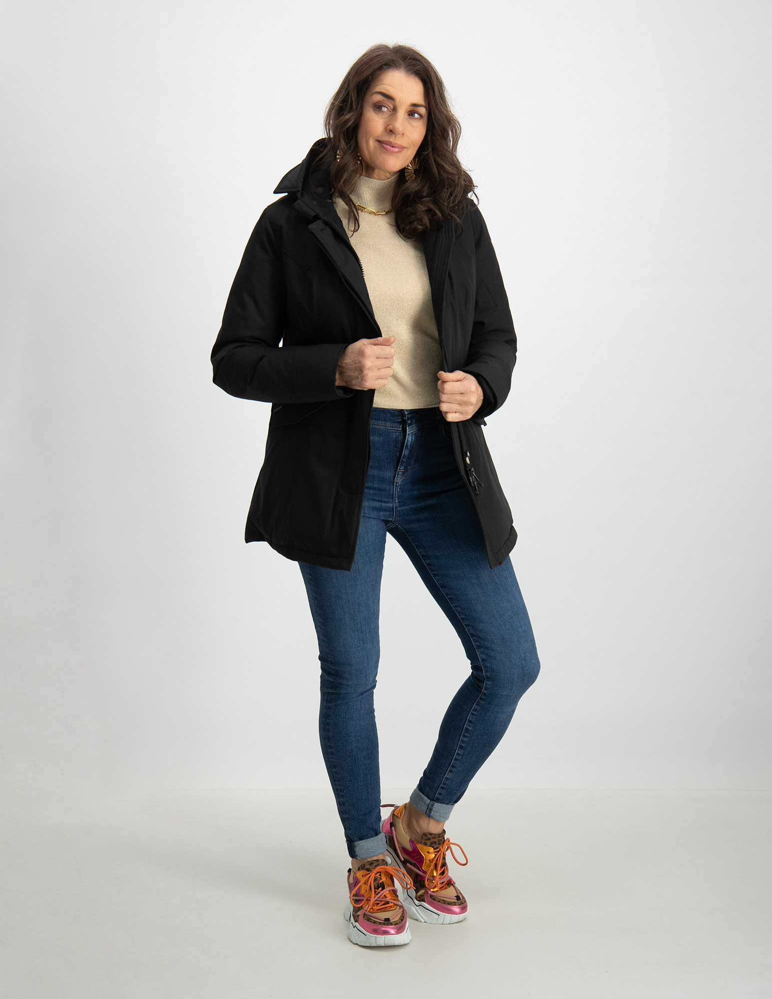 AIRFORCE Winterjas 2 pocket parka HRW0434 Zwart