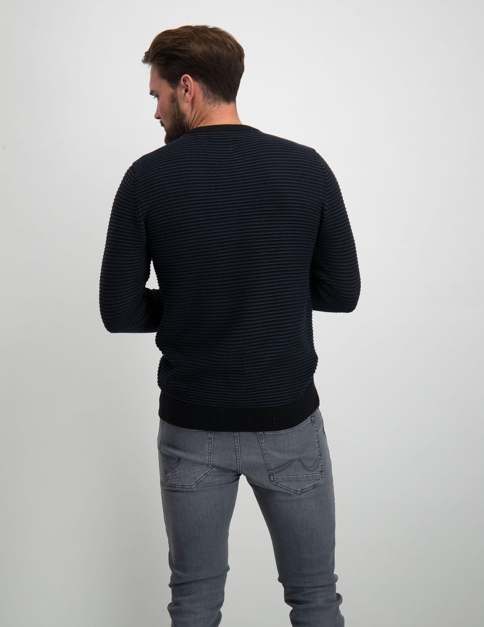 Petrol Trui M-3030-KWR265 Donker blauw