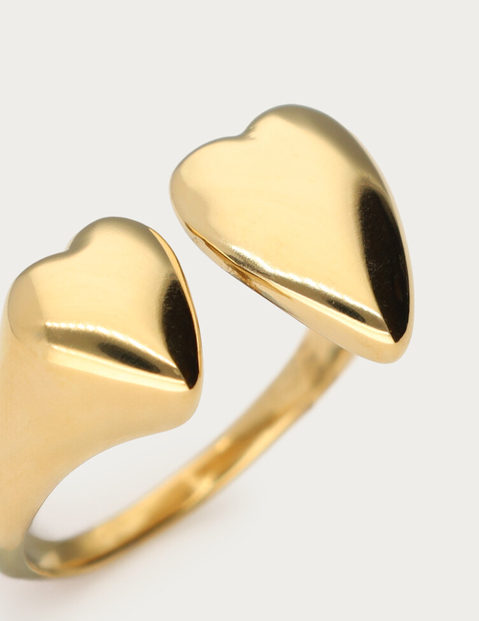 My Jewellery Bold ring met twee hartjes MJ12556 Goud
