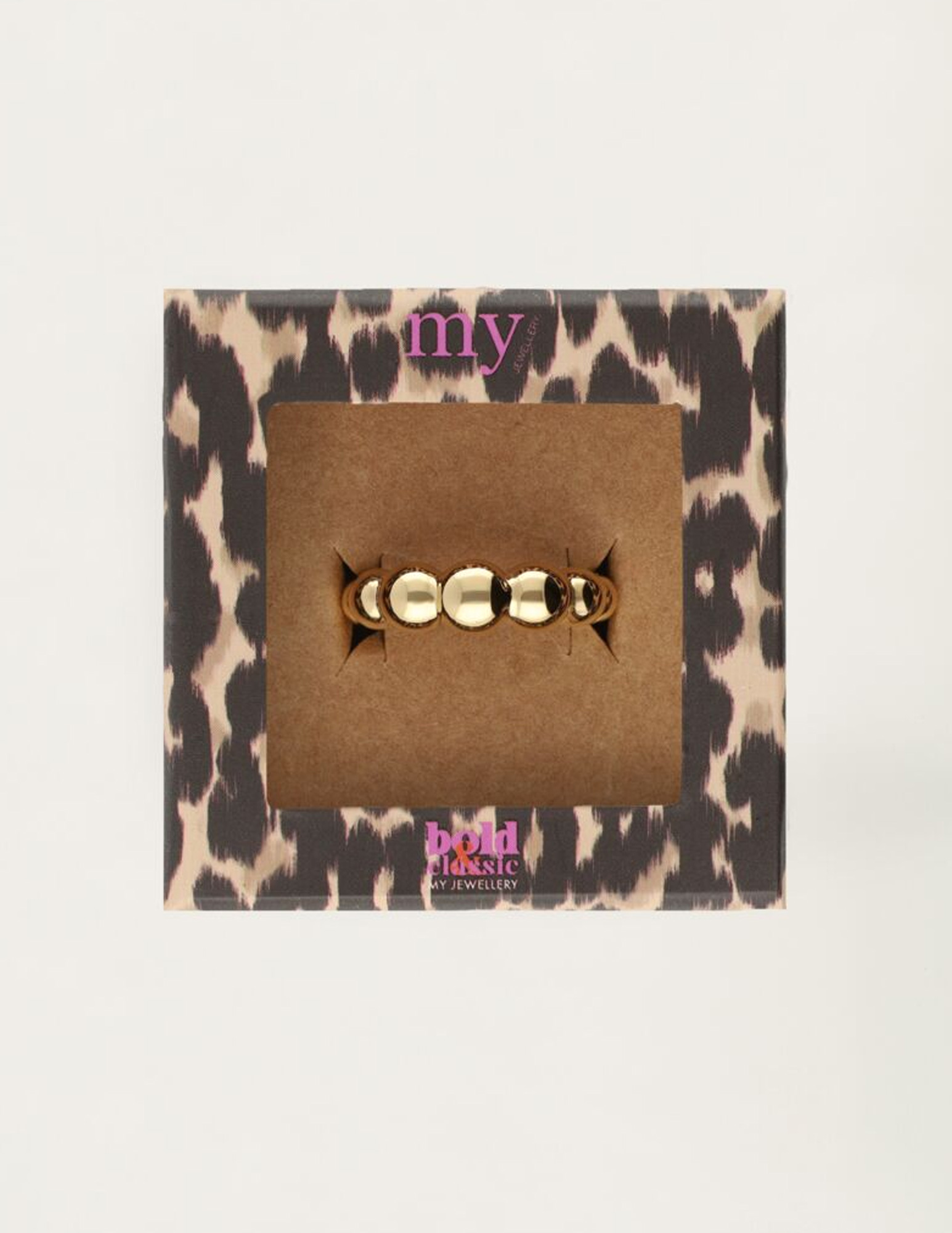 My Jewellery Bold ring met bubbel MJ11538 Goud