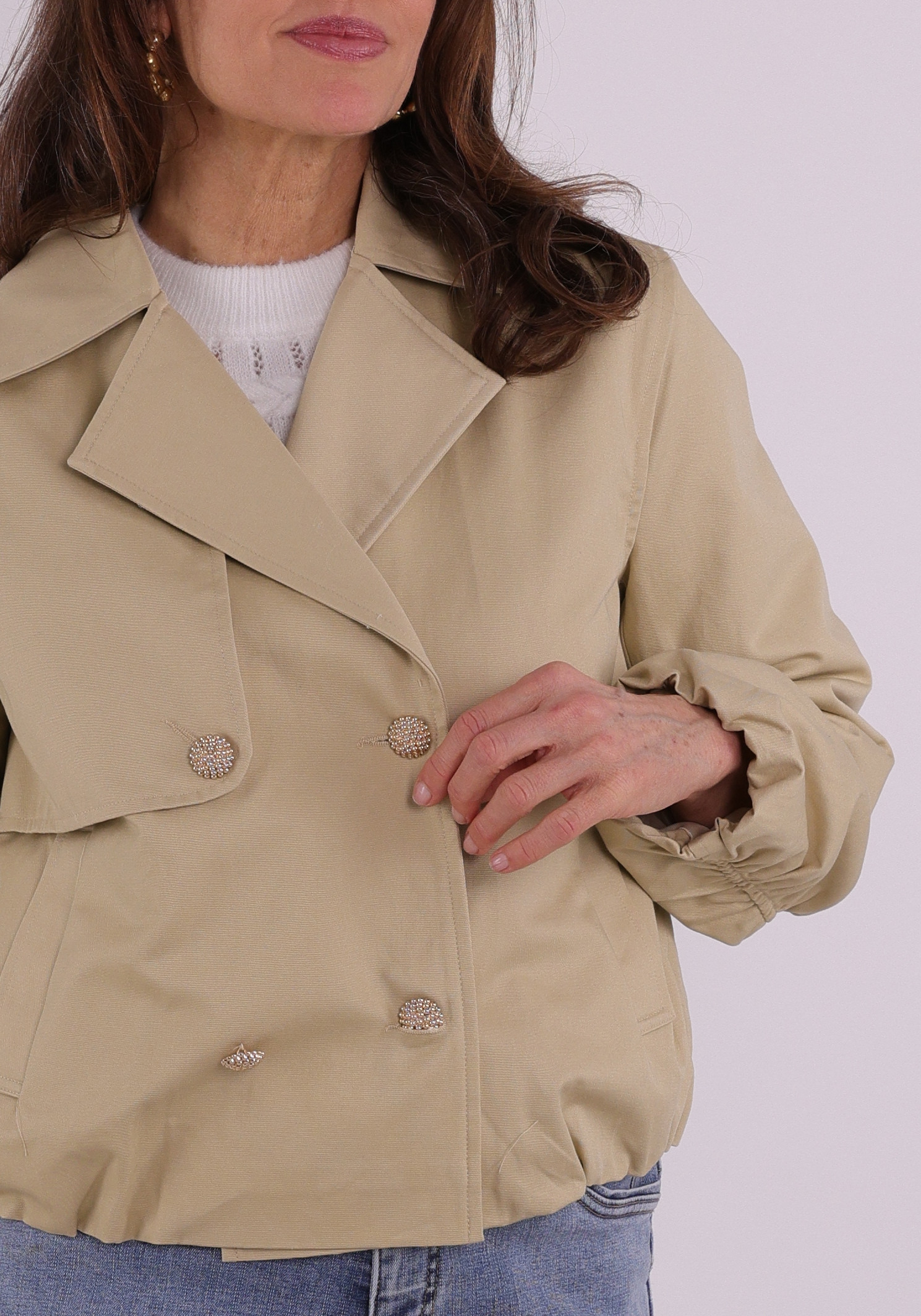 Tramontana Trenchcoat short C03-19-802 Beige