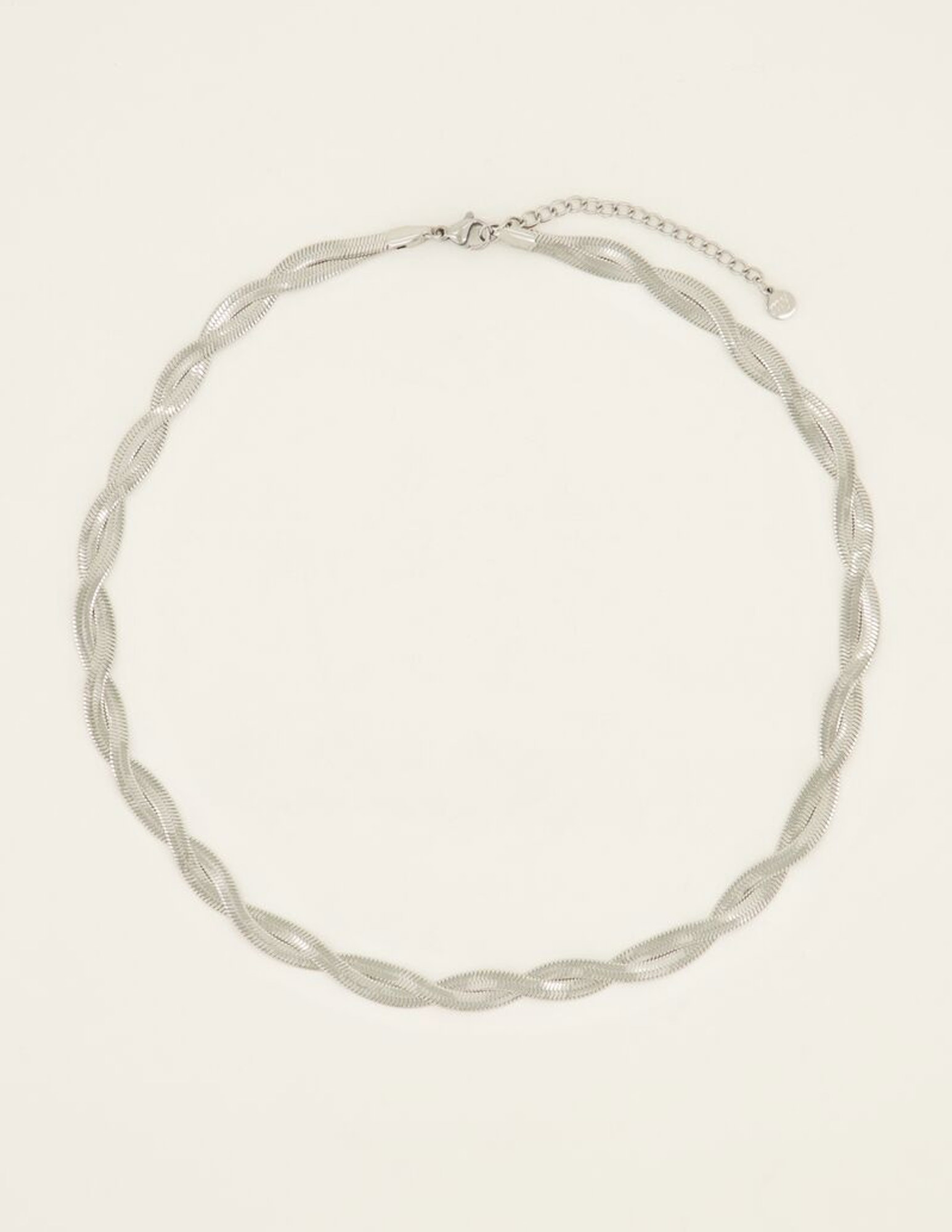 My Jewellery Ketting gevlochten schakel MJ07695 Zilver