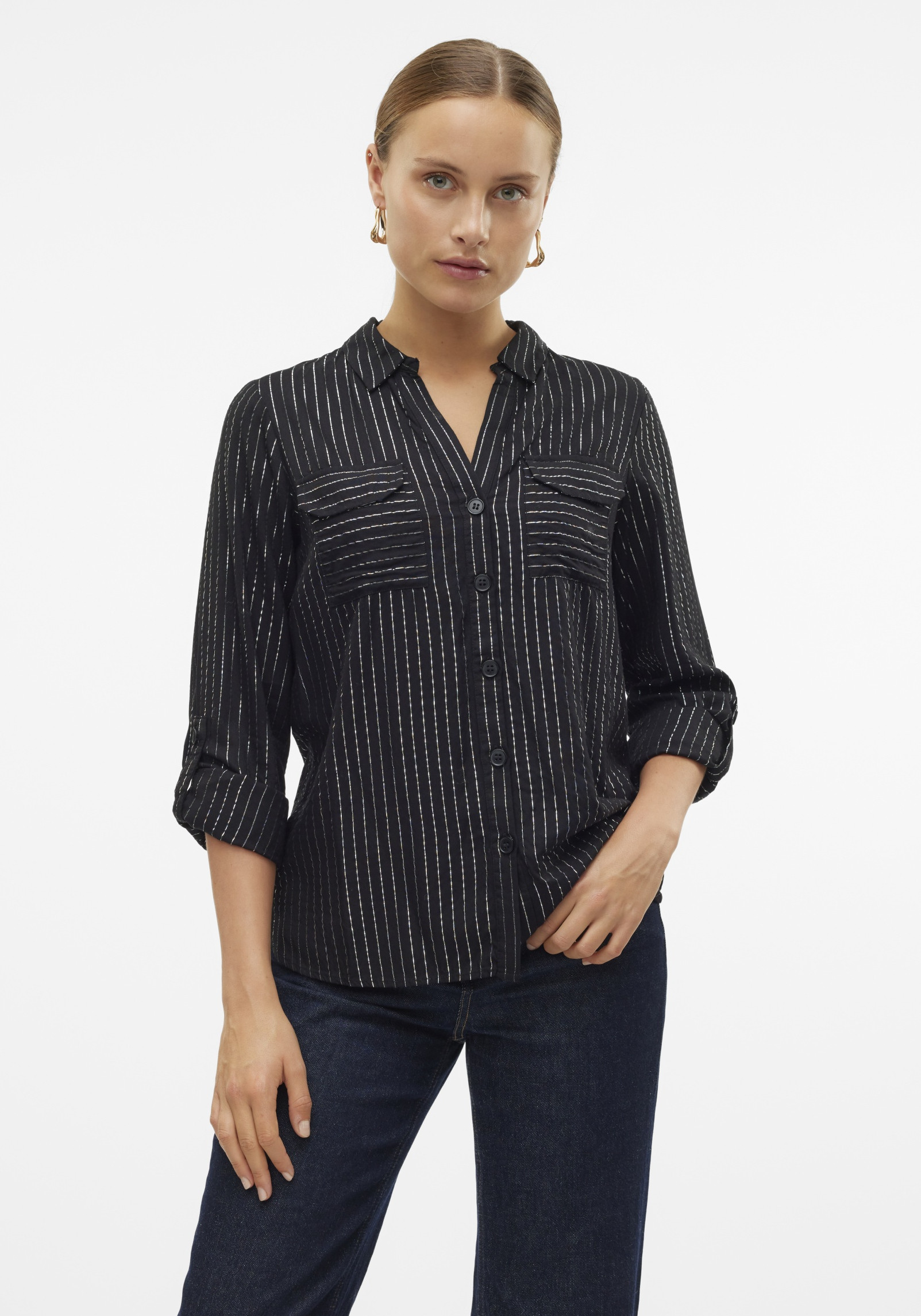 Vero moda Blouse Bumpy 10321777 Zwart